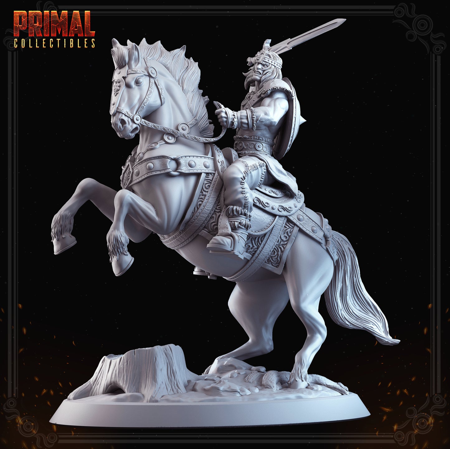 Barbarian - Boris on a horse - MASTER SOF DUNGEONS QUEST - Primal Collectibles