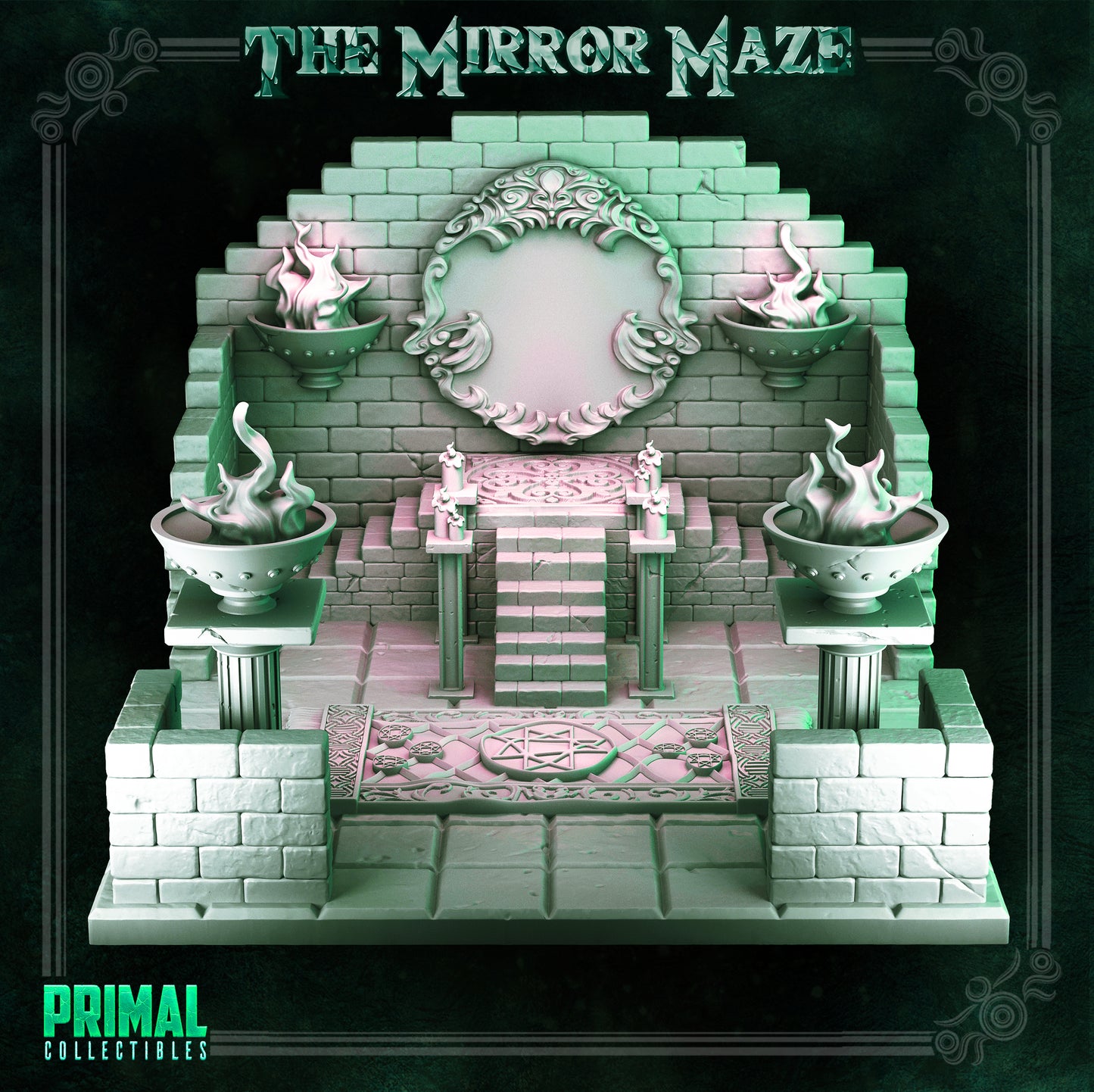 Sanctrum room and iron door - THE MIRROR MAZE - MASTERS OF DUNGEONS QUEST - Primal Collectibles