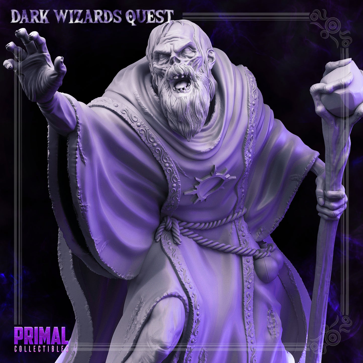 Wizard - Zombie -  Gorgun - DARK WIZARDS - MASTERS OF DUNGEONS QUEST - Primal Collectibles