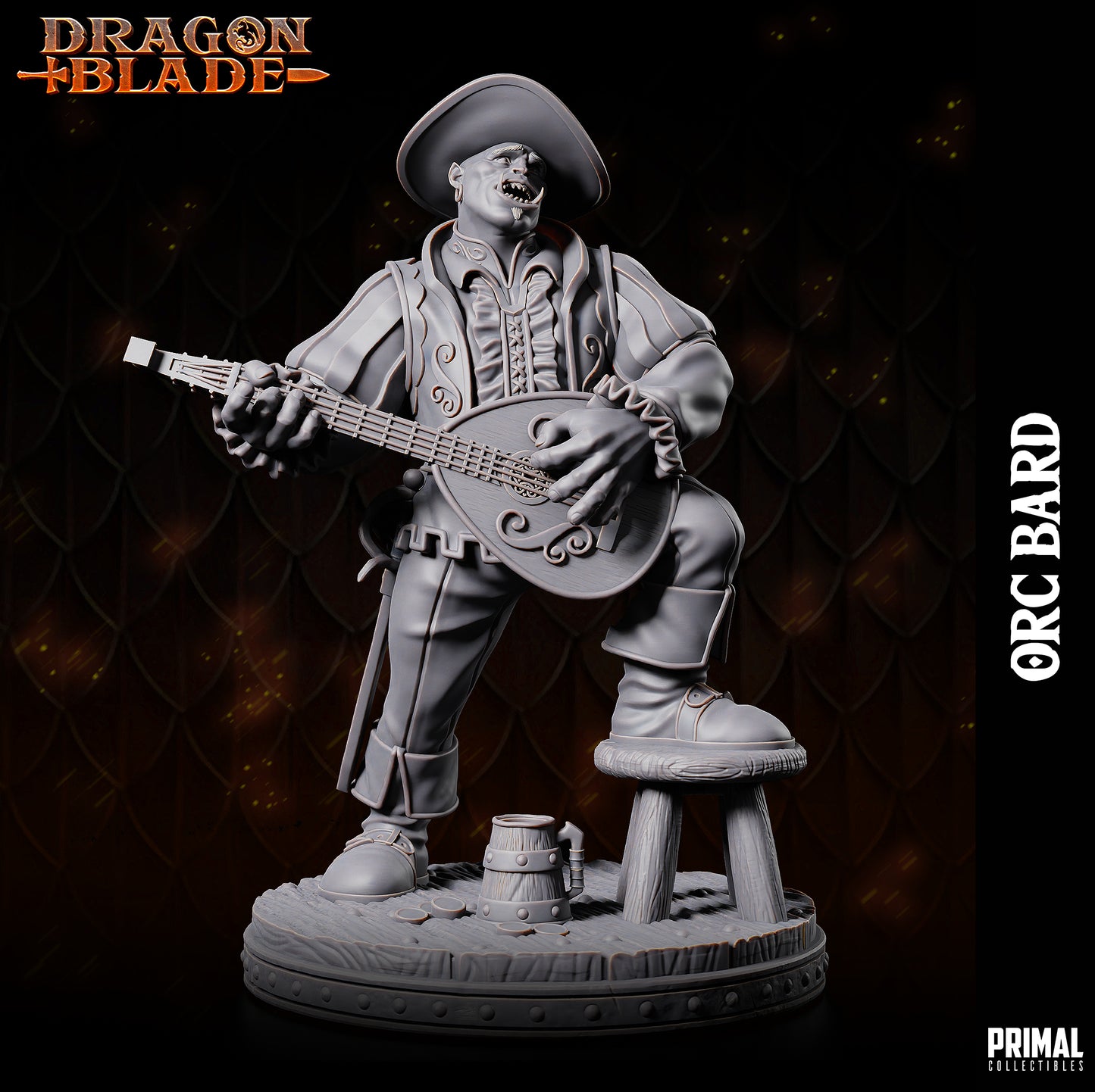 Orc Bard - August 2023 - DRAGONBLADE-  MASTERS OF DUNGEONS QUEST - Primal Collectibles