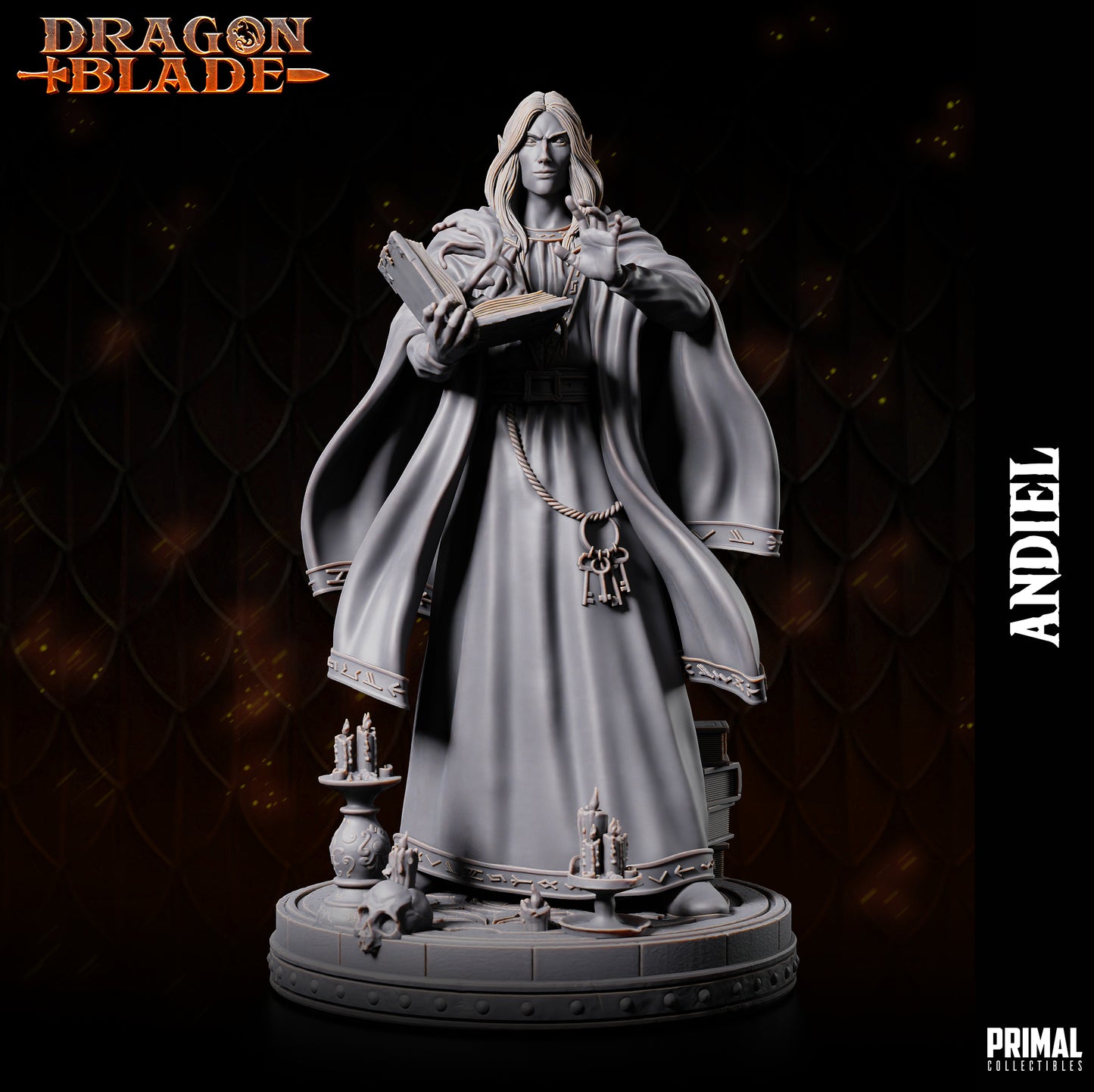 Dark Elf Wizard - Andiel - August 2023 - DRAGONBLADE-  MASTERS OF DUNGEONS QUEST - Primal Collectibles