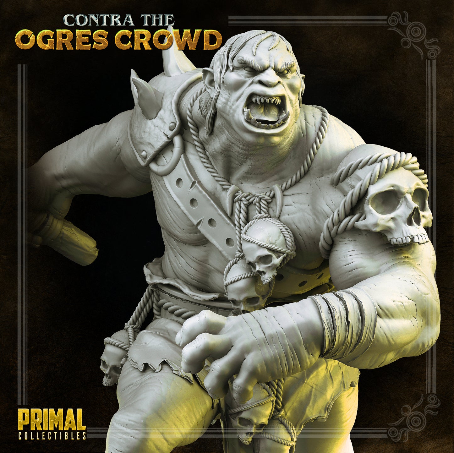 Ogre warrior - Grozrog - CONTRA THE OGRES CROWD - MASTERS OF DUNGEONS QUEST - Primal Collectibles