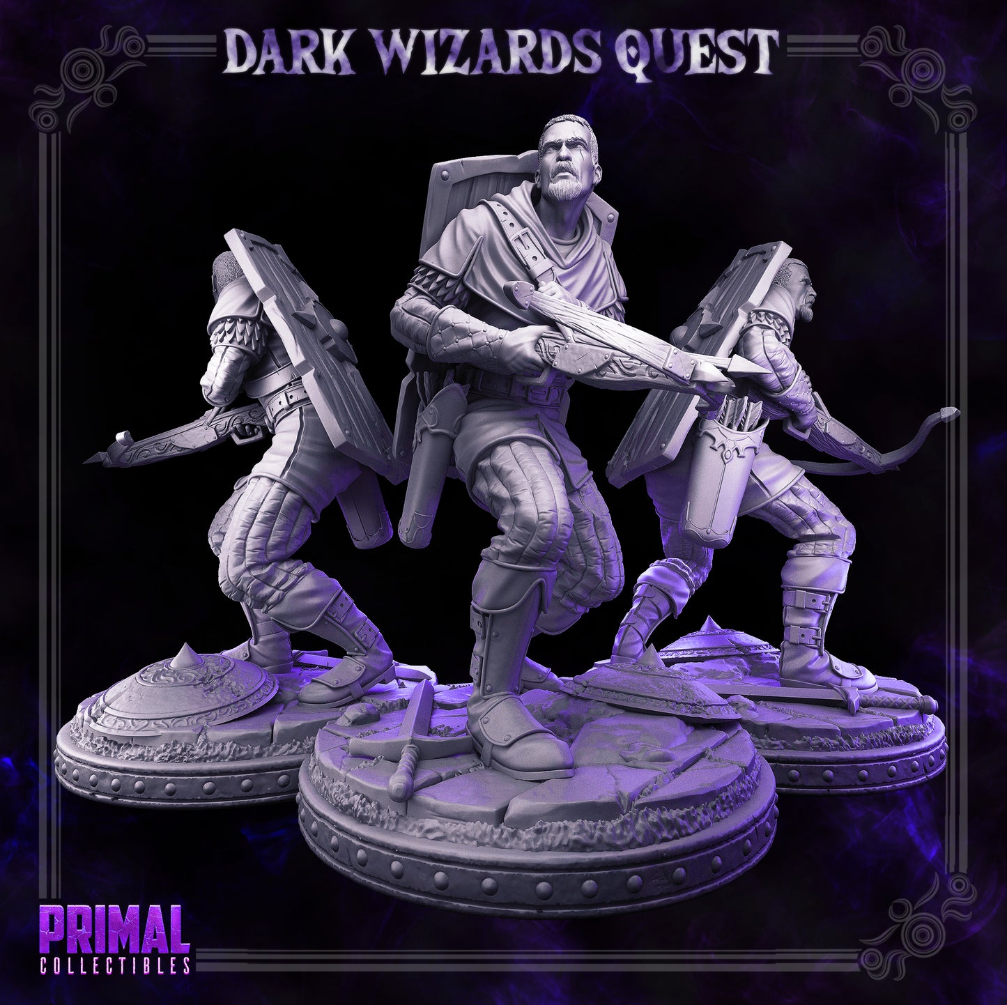 Crossbowman/ Mercenary /Man- at- arms - Russel - DARK WIZARDS - MASTERS OF DUNGEONS QUEST - Primal Collectibles