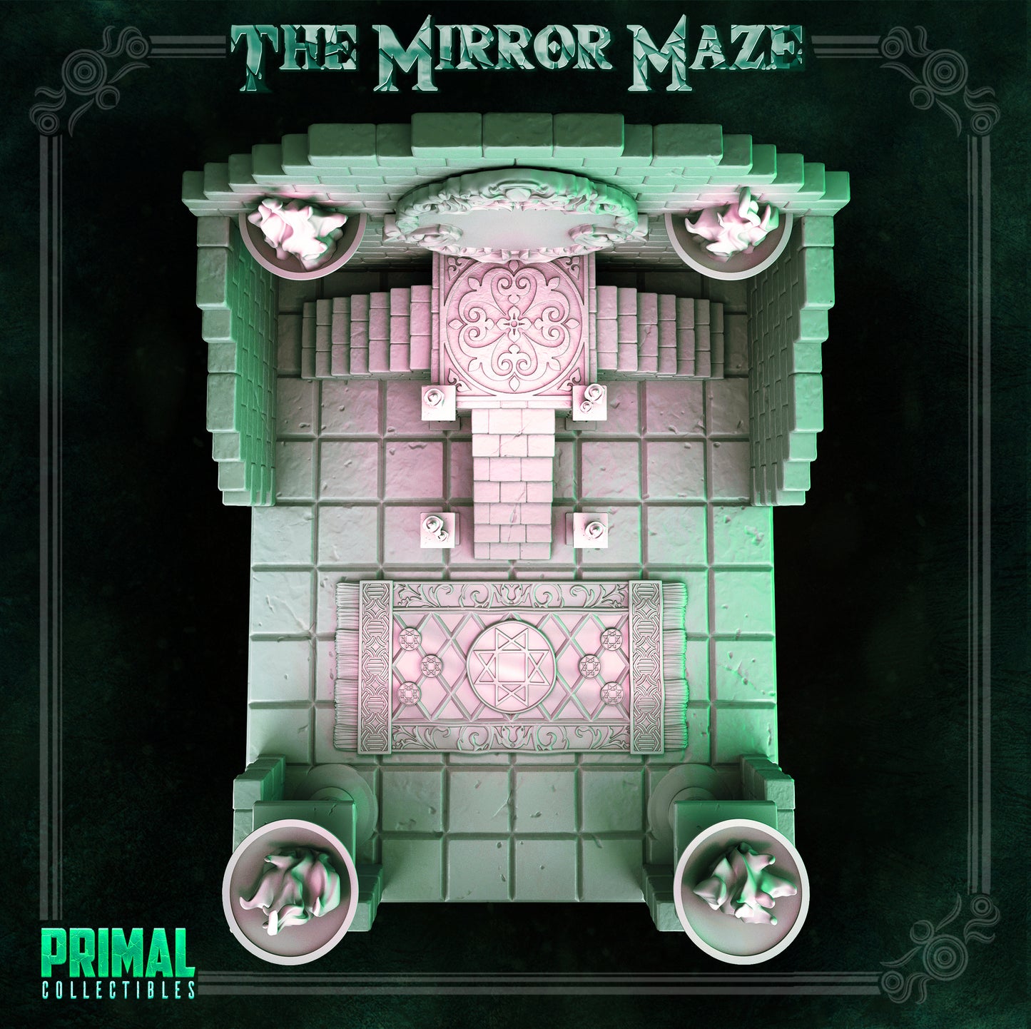 Sanctrum room and iron door - THE MIRROR MAZE - MASTERS OF DUNGEONS QUEST - Primal Collectibles