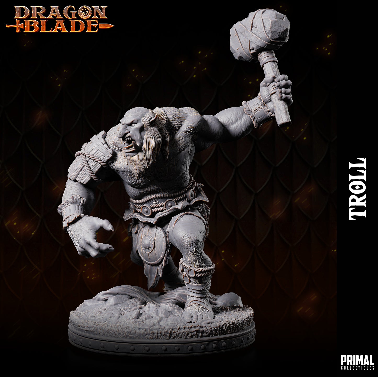 Creature - Troll (alternative version) - June 2023 - DRAGONBLADE-  MASTERS OF DUNGEONS QUEST - Primal Collectibles