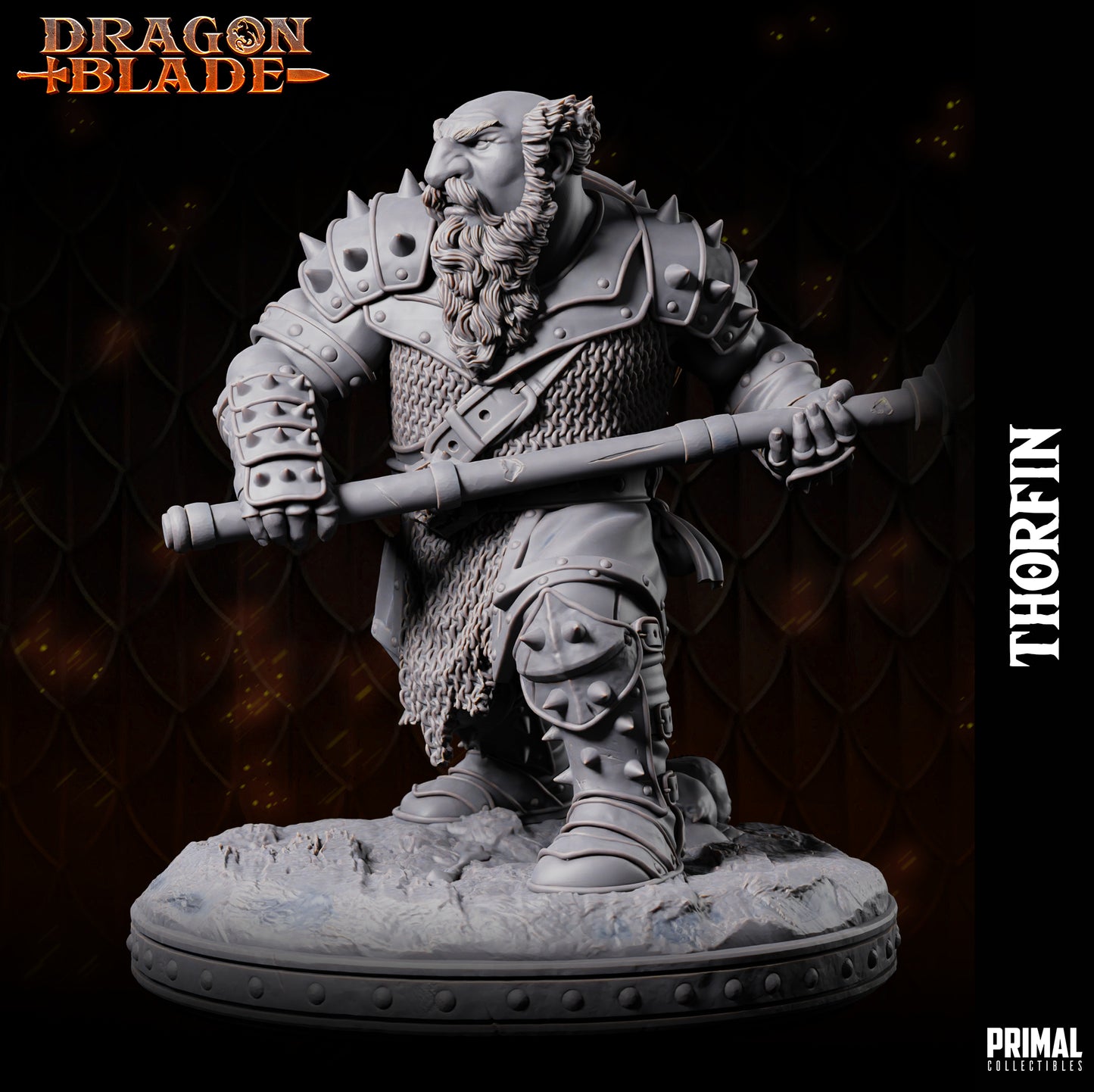 Evil dwarf - Thorfin - July 2023 - DRAGONBLADE-  MASTERS OF DUNGEONS QUEST - Primal Collectibles