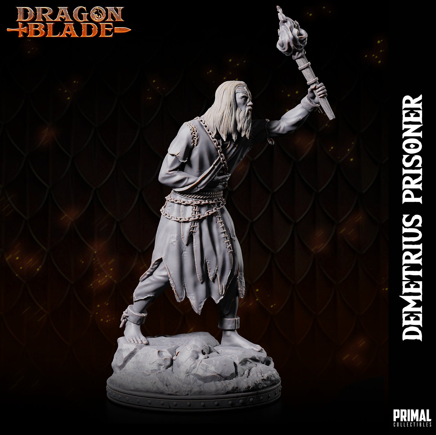 Knight - Demetrius prisoner - June 2023 - DRAGONBLADE-  MASTERS OF DUNGEONS QUEST - Primal Collectibles