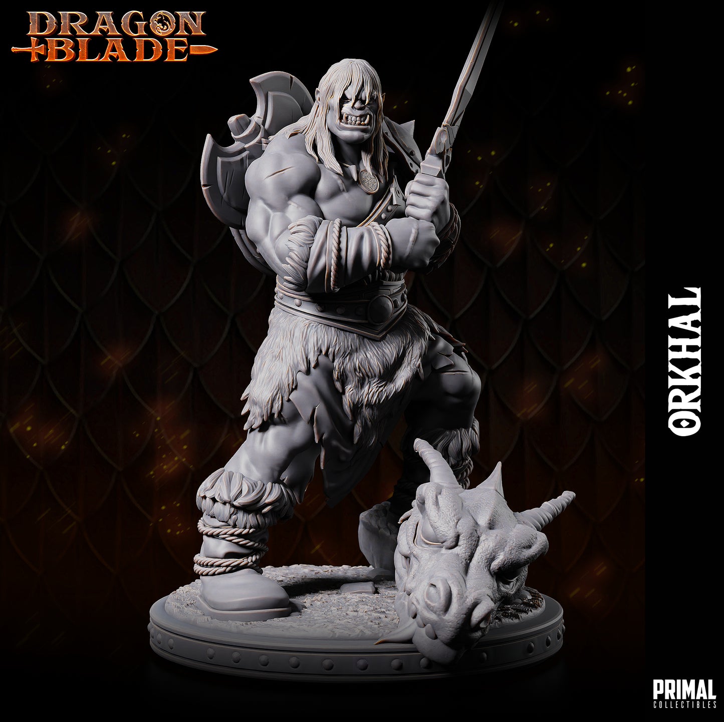 Barbarian orc - Orkhal  - November 2023 - DRAGONBLADE-  MASTERS OF DUNGEONS QUEST