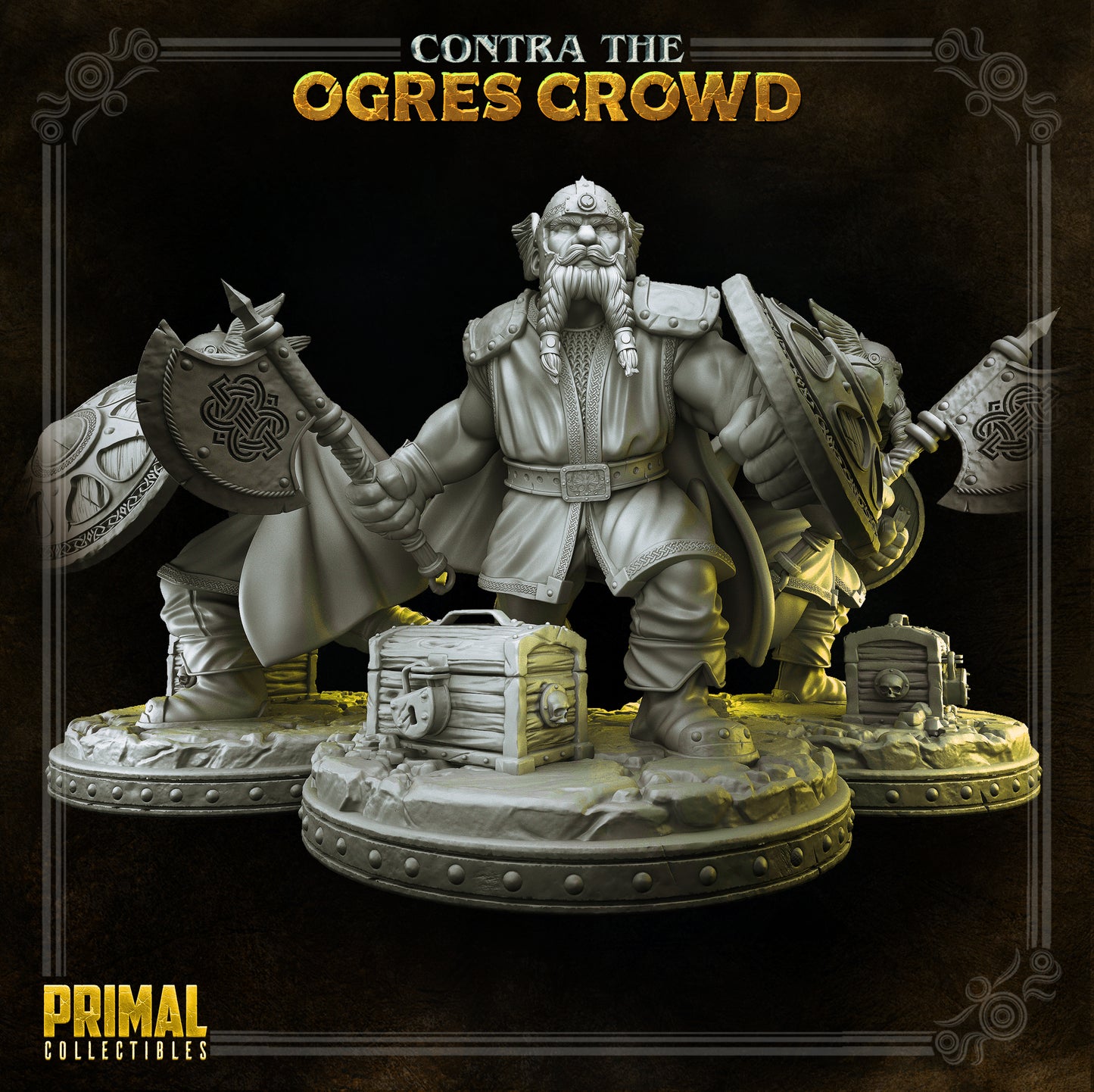 Dwarf - Azaghal - CONTRA THE OGRES CROWD - MASTERS OF DUNGEONS QUEST - Primal Collectibles