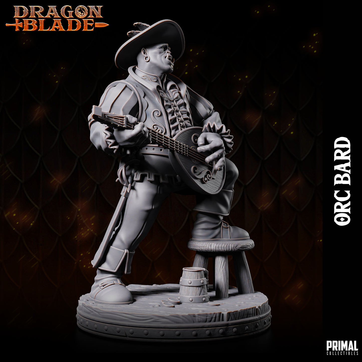 Orc Bard - August 2023 - DRAGONBLADE-  MASTERS OF DUNGEONS QUEST - Primal Collectibles