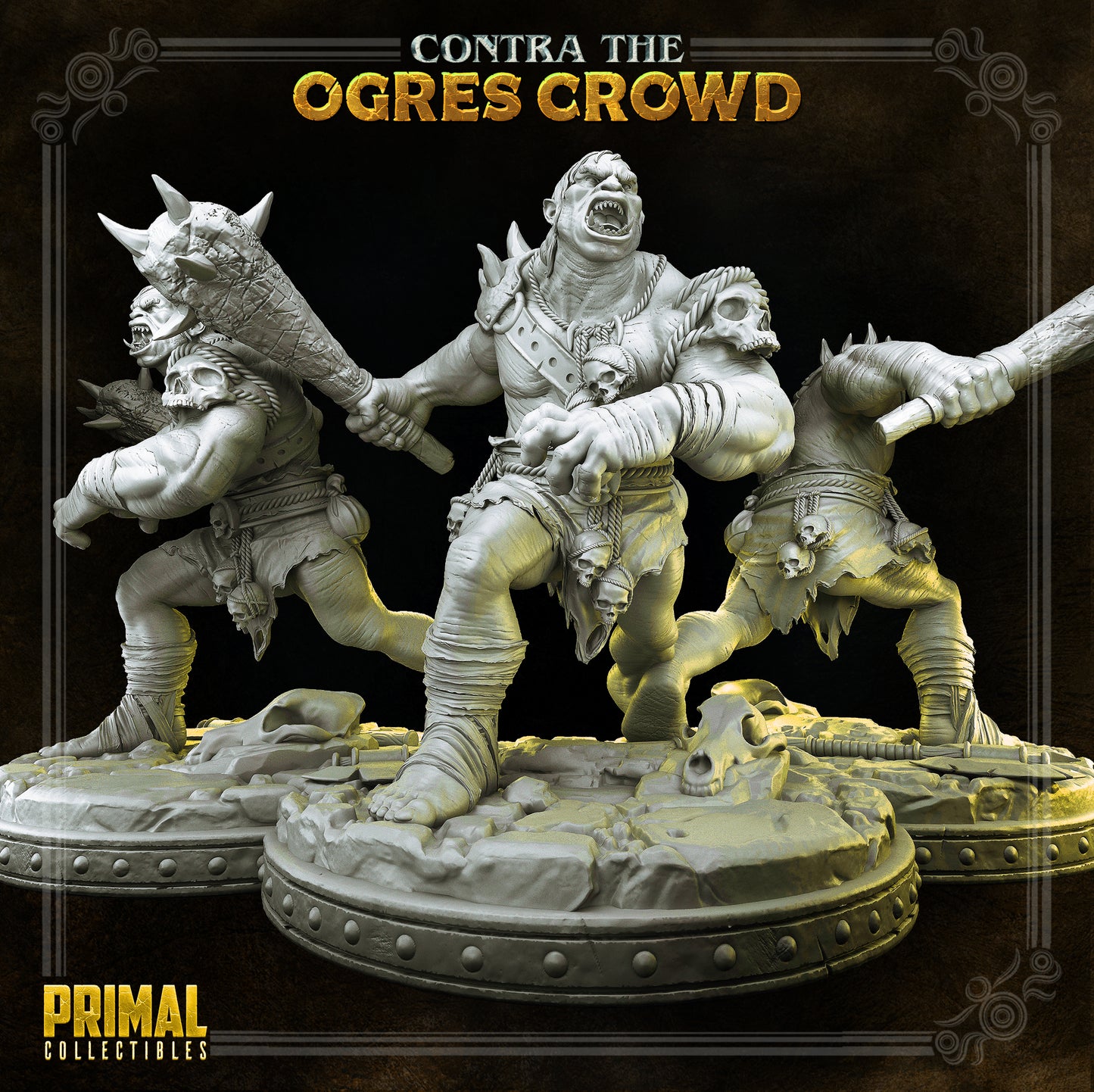 Ogre warrior - Grozrog - CONTRA THE OGRES CROWD - MASTERS OF DUNGEONS QUEST - Primal Collectibles