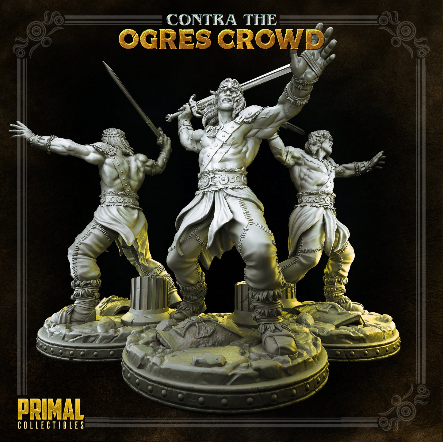 Barbarian - Boris - CONTRA THE OGRES CROWD - MASTERS OF DUNGEONS QUEST - Primal Collectibles