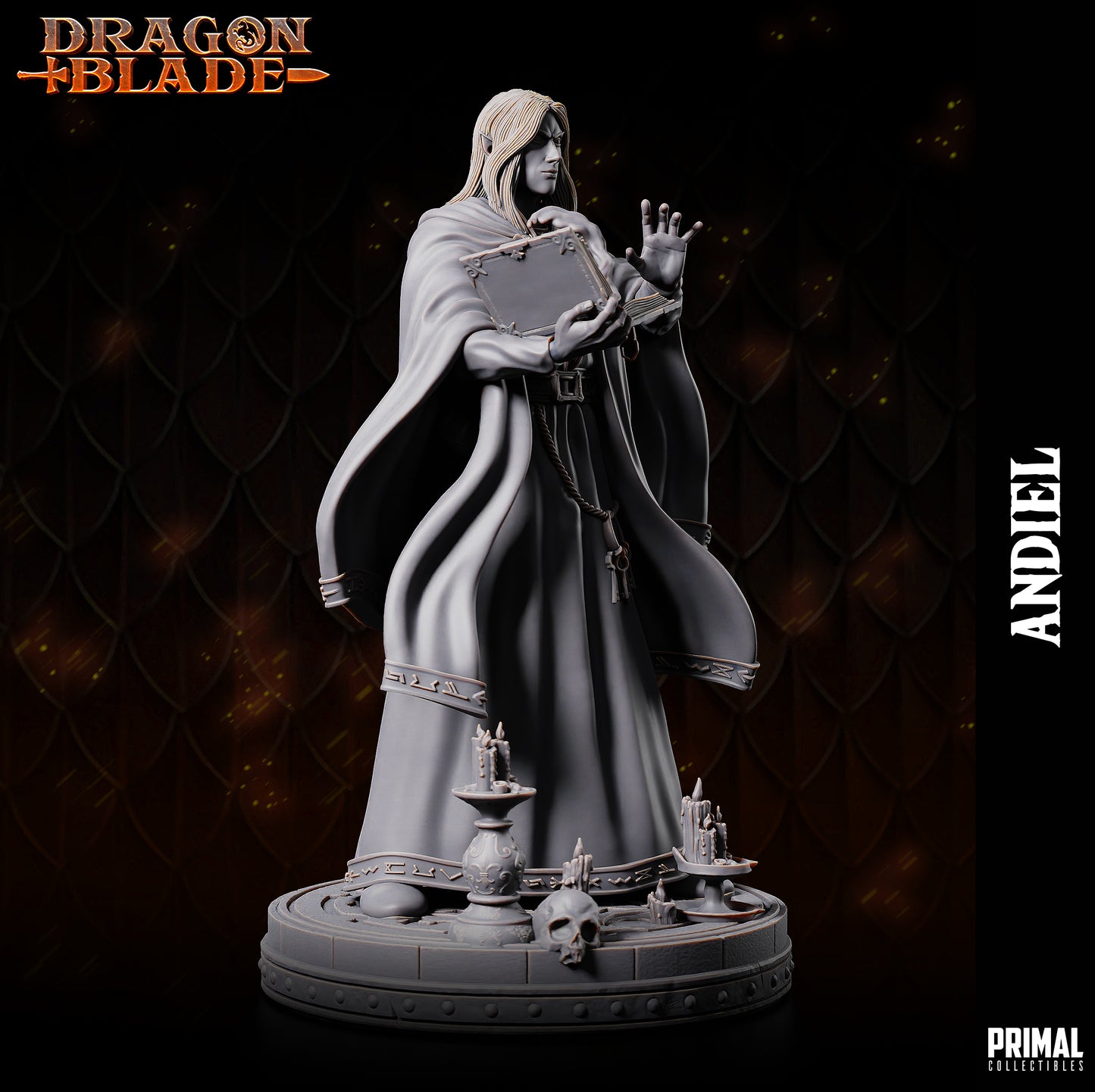 Dark Elf Wizard - Andiel - August 2023 - DRAGONBLADE-  MASTERS OF DUNGEONS QUEST - Primal Collectibles