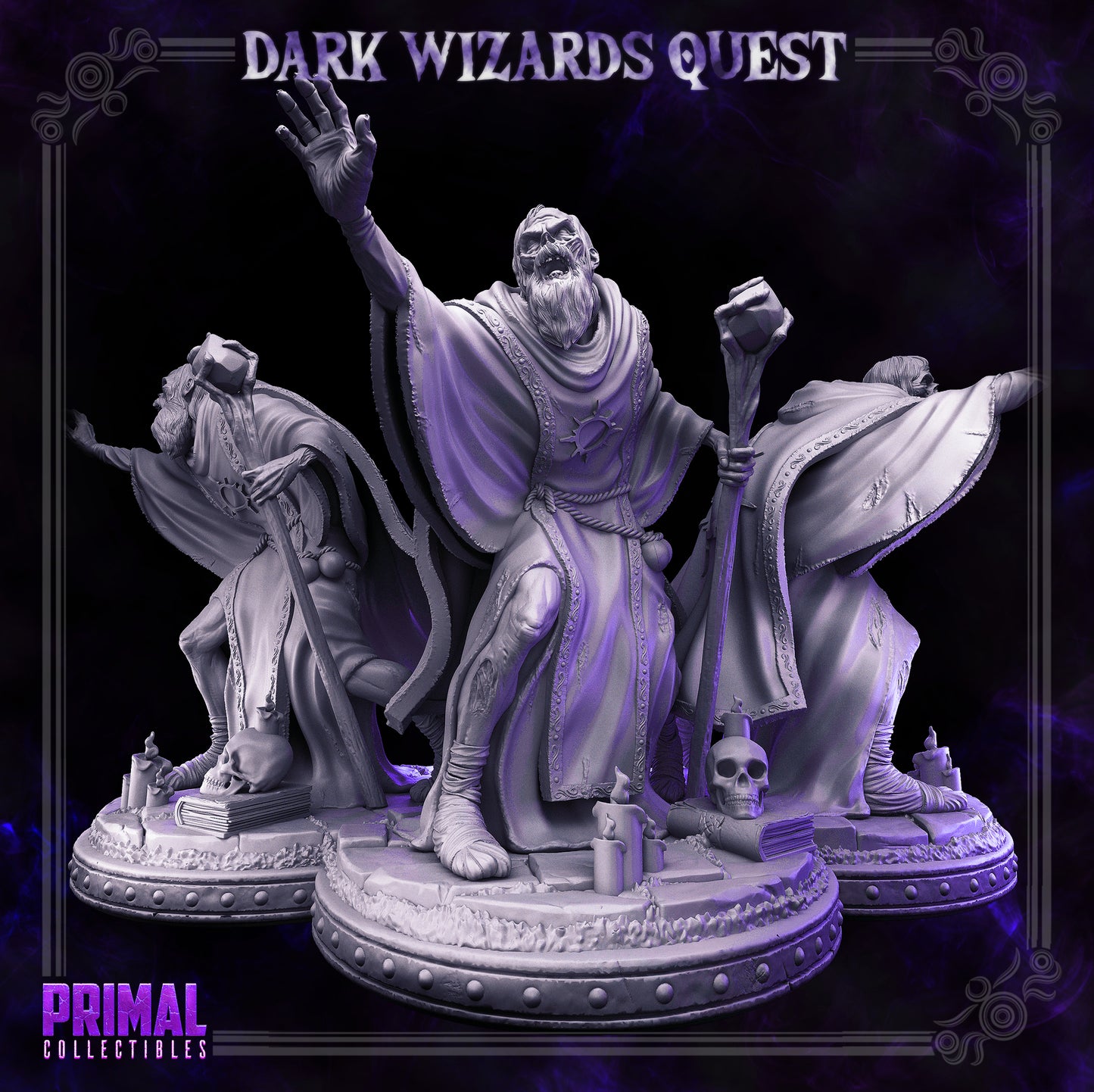 Wizard - Zombie -  Gorgun - DARK WIZARDS - MASTERS OF DUNGEONS QUEST - Primal Collectibles