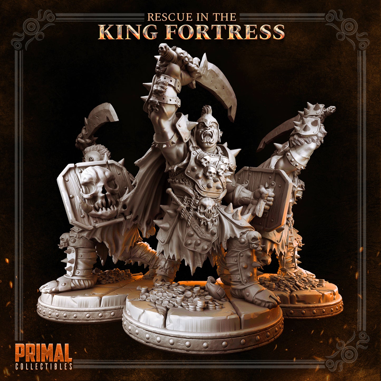 Orc warlord - THROG- April 2023 - RESCUE IN THE KING FORTRESS -  MASTERS OF DUNGEONS QUEST - Primal Collectibles