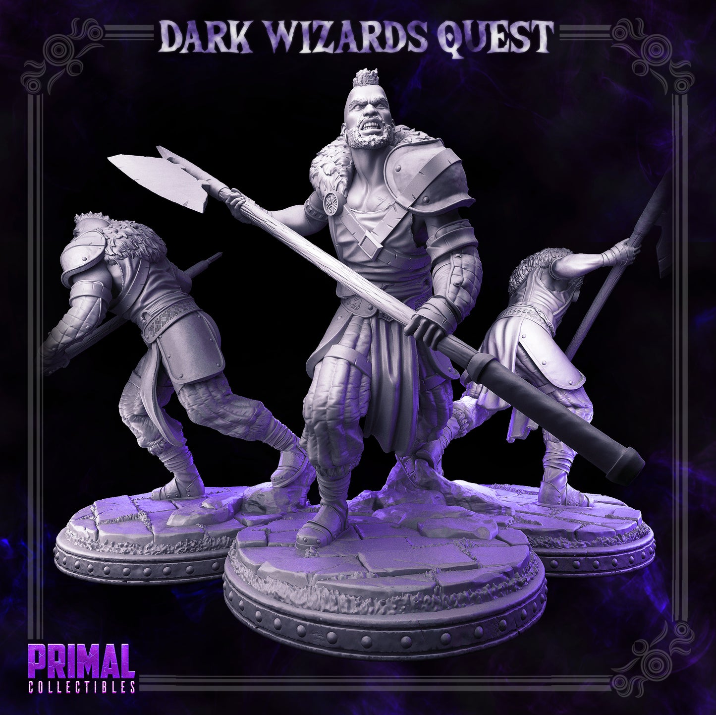 Halberdier/ Mercenary /Man- at- arms - Crane - DARK WIZARDS - MASTERS OF DUNGEONS QUEST - Primal Collectibles