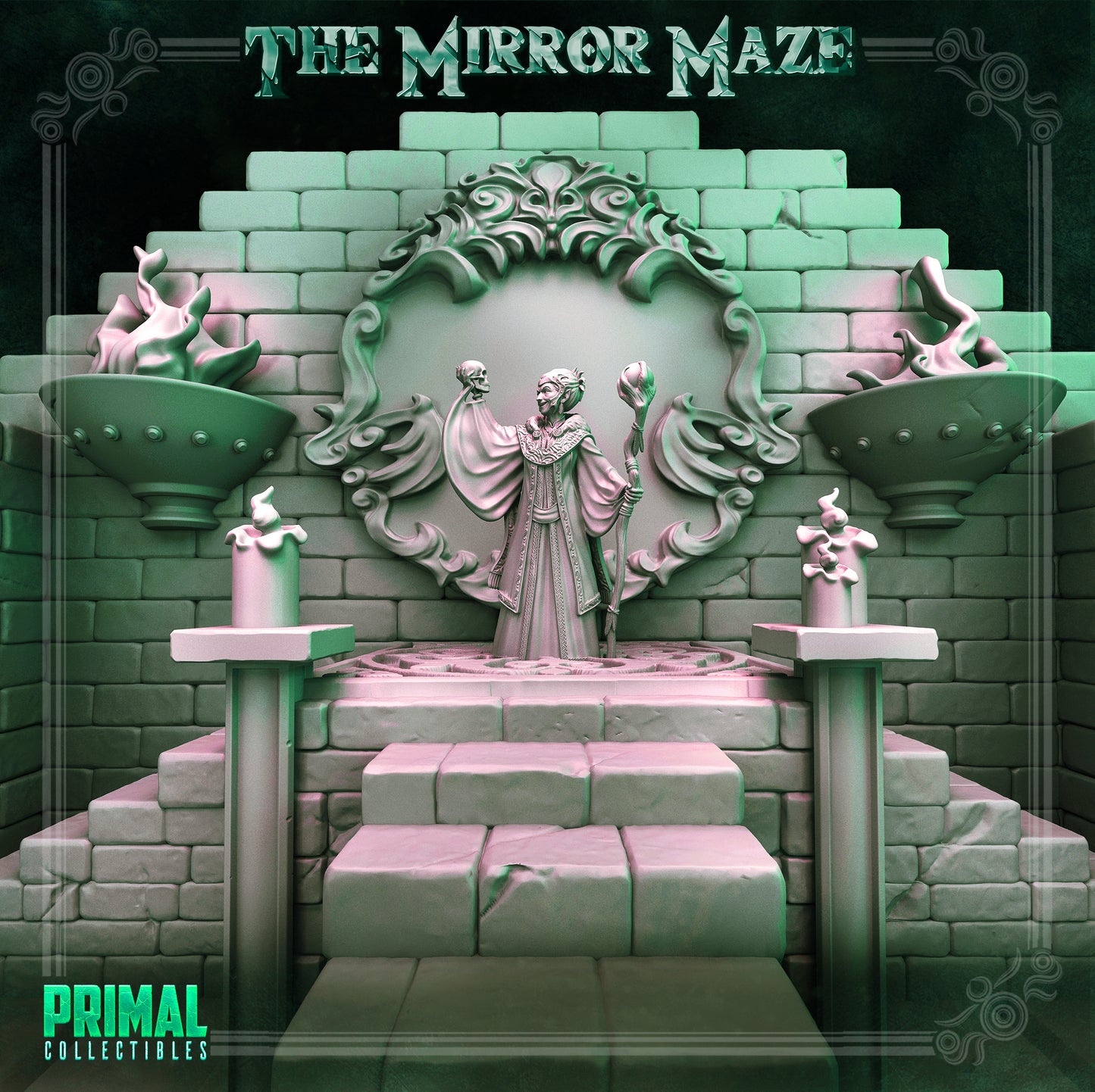 Sanctrum room and iron door - THE MIRROR MAZE - MASTERS OF DUNGEONS QUEST - Primal Collectibles