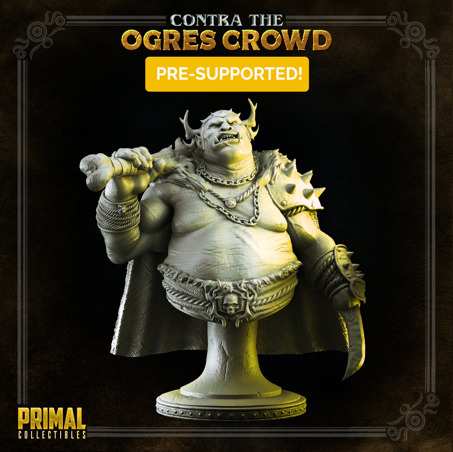 Boss Ogre lord - Gundahar - Bust - CONTRA THE OGRES CROWD - MASTERS OF DUNGEONS QUEST - Primal Collectibles