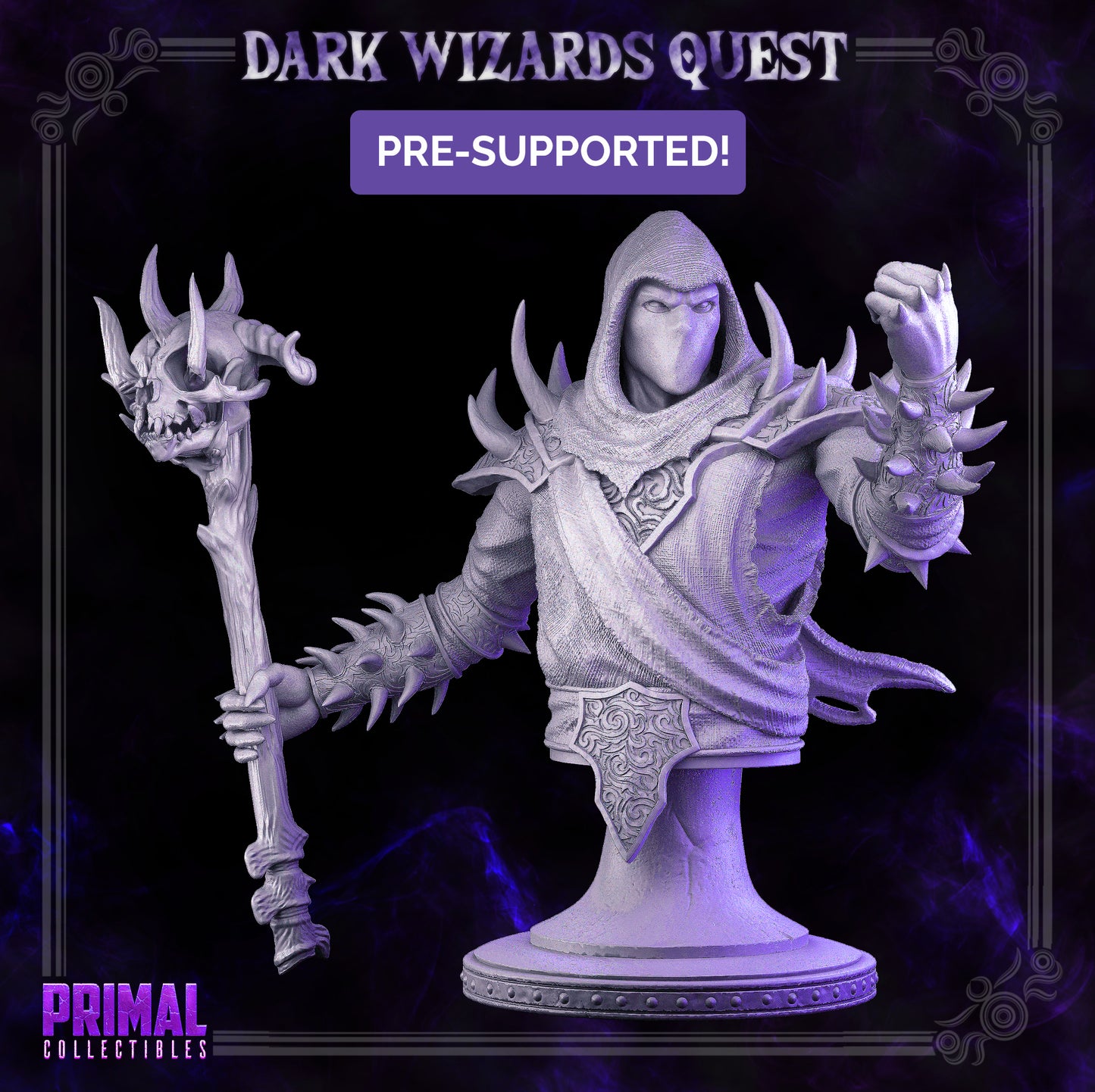 Boss - Wizard - Noxus - Bust - DARK WIZARDS - MASTERS OF DUNGEONS QUEST - Primal Collectibles