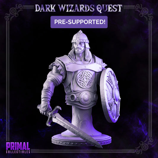 Scout/ Mercenary /Man- at- arms - Caleb - Bust- DARK WIZARDS - MASTERS OF DUNGEONS QUES - Primal Collectibles