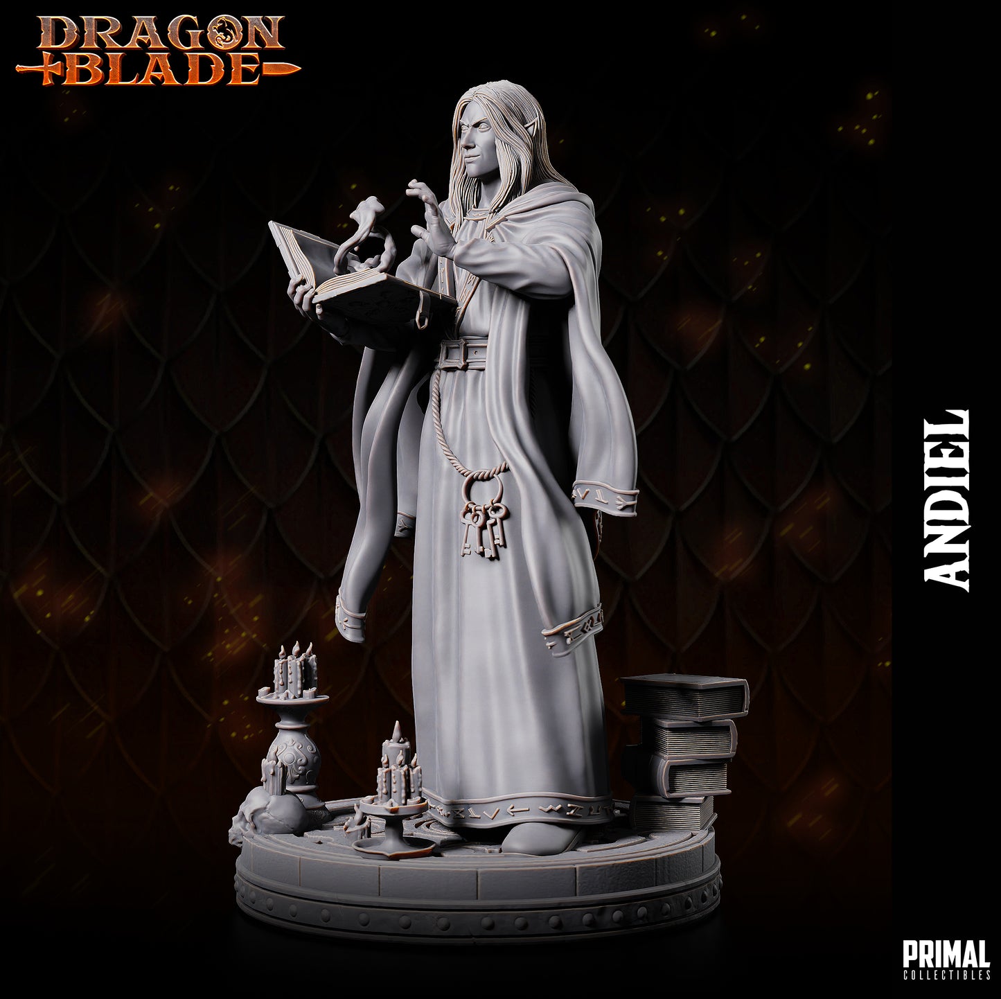 Dark Elf Wizard - Andiel - August 2023 - DRAGONBLADE-  MASTERS OF DUNGEONS QUEST - Primal Collectibles