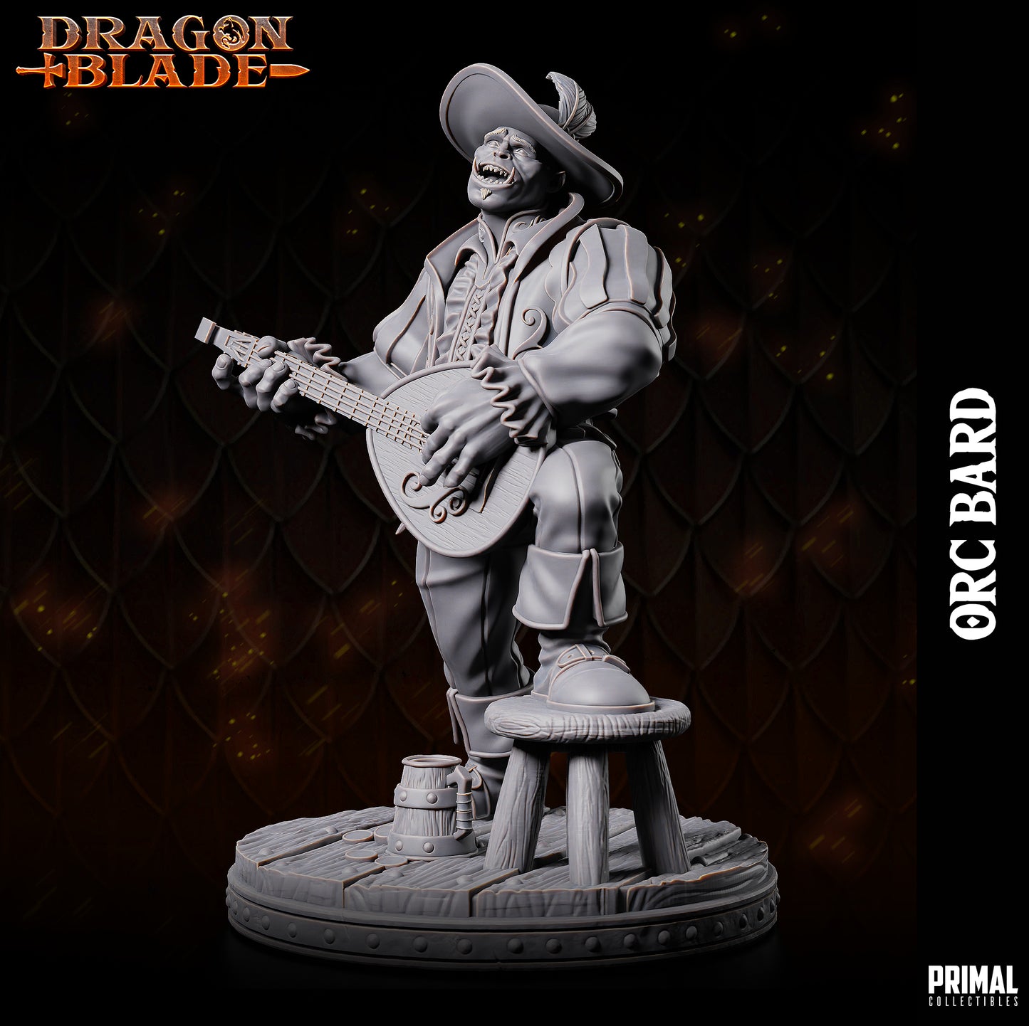 Orc Bard - August 2023 - DRAGONBLADE-  MASTERS OF DUNGEONS QUEST - Primal Collectibles