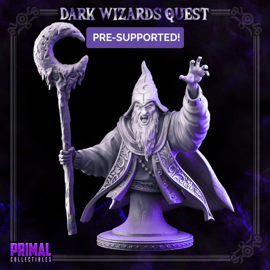 High Mage - Hasaugul - Bust -  DARK WIZARDS - MASTERS OF DUNGEONS QUEST - Primal Collectibles