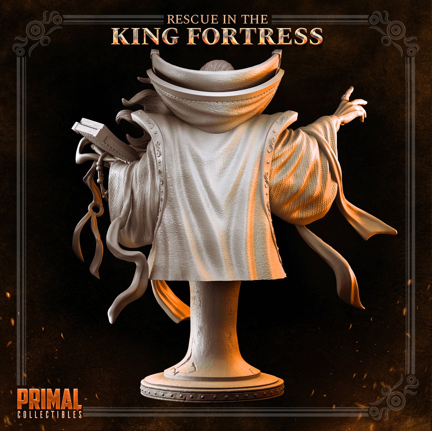 Wizard - ZAHIR THE GUIDE - Bust-  April 2023 - RESCUE IN THE KING FORTRESS -  MASTERS OF DUNGEONS QUEST - Primal Collectibles