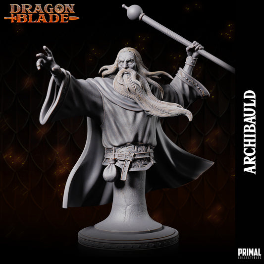 White Wizard - Archbauld - Bust - January 2024 - DRAGONBLADE- MASTERS OF DUNGEONS QUEST