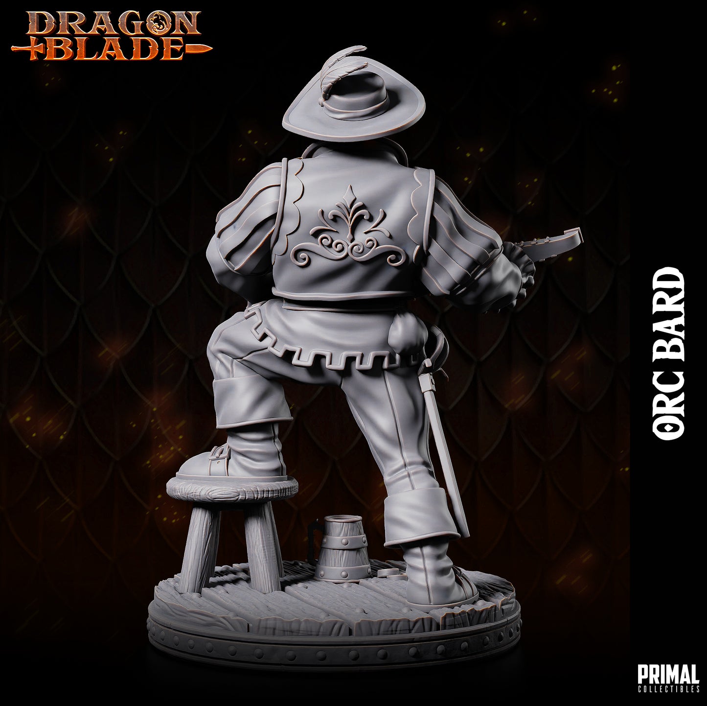 Orc Bard - August 2023 - DRAGONBLADE-  MASTERS OF DUNGEONS QUEST - Primal Collectibles