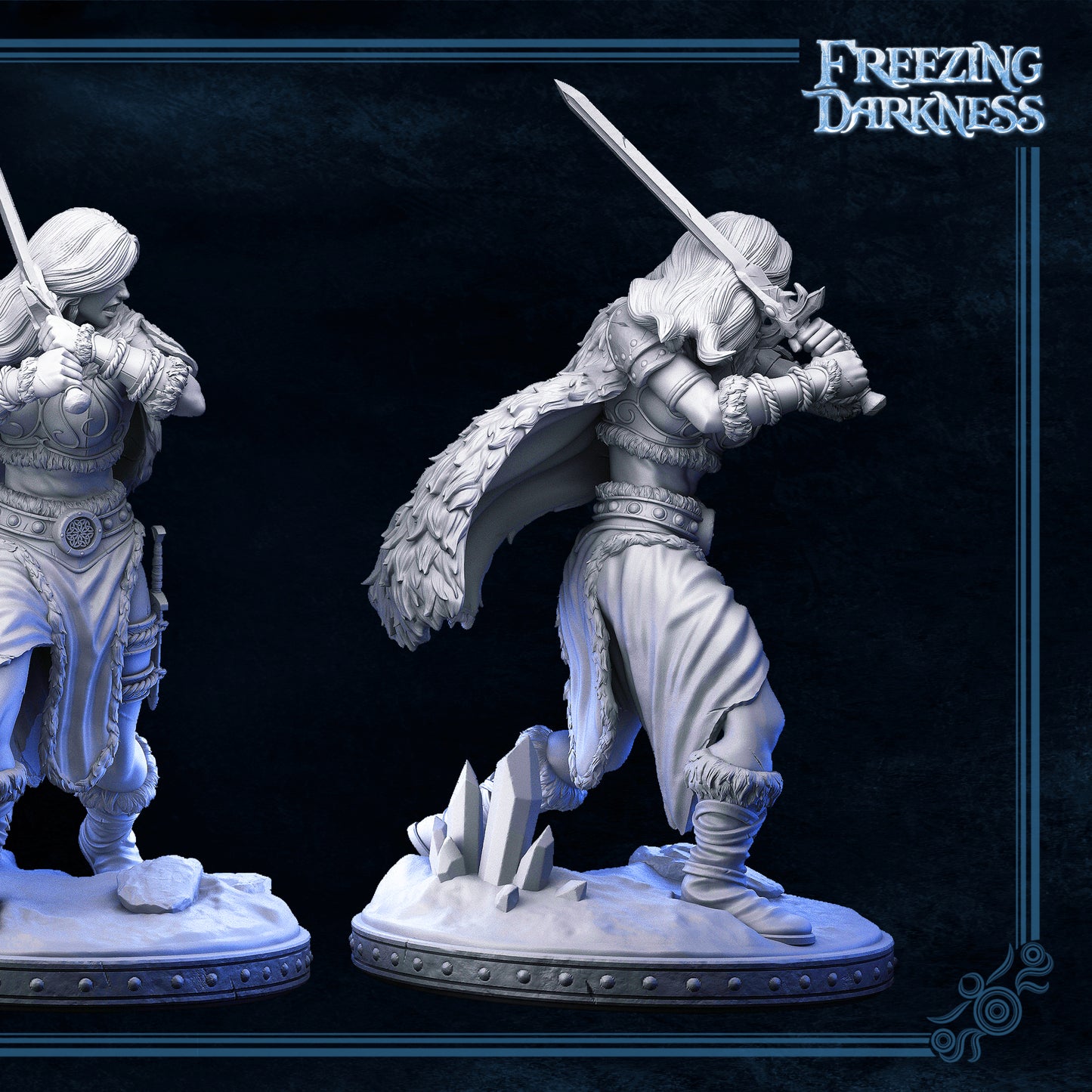 Barbarian - Valkyrie - FREEZING DARKNESS - MASTERS OF DUNGEONS QUEST - Primal Collectibles