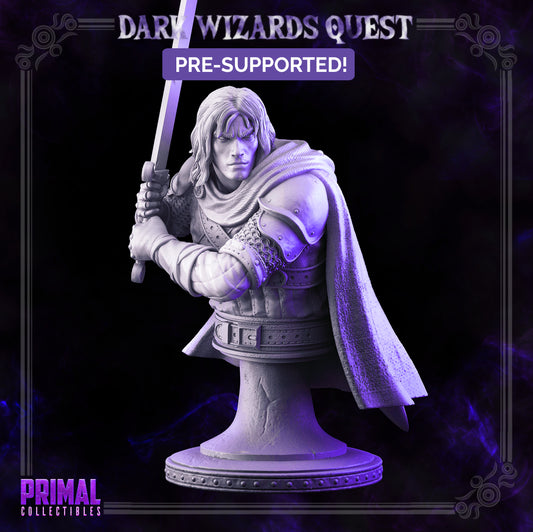 Swordsman/ Mercenary /Man- at- arms - Ducard - Bust- DARK WIZARDS - MASTERS OF DUNGEONS QUES - Primal Collectibles