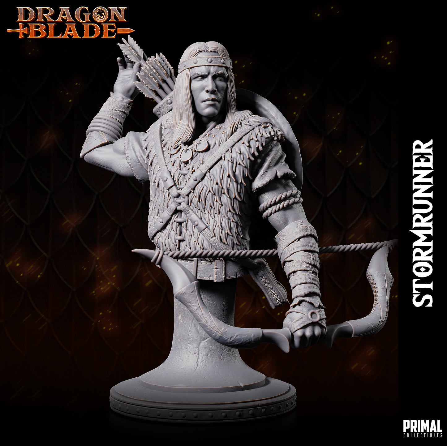 Ranger - Stormrunner - bust-  June 2023 - DRAGONBLADE-  MASTERS OF DUNGEONS QUEST - Primal Collectibles