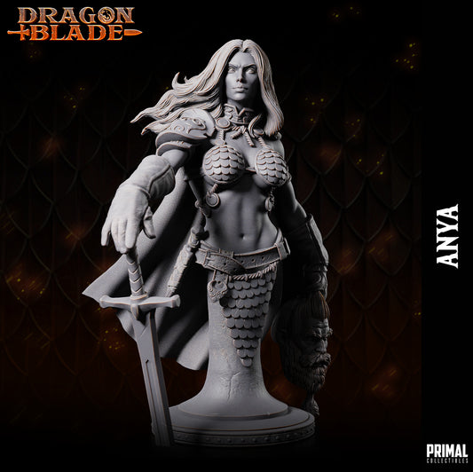 Barbarian female -  Anya - bust-   December 2023 - DRAGONBLADE - MASTERS OF DUNGEONS QUEST