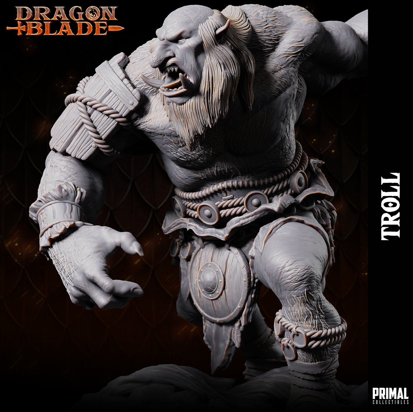 Creature - Troll (alternative version) - June 2023 - DRAGONBLADE-  MASTERS OF DUNGEONS QUEST - Primal Collectibles