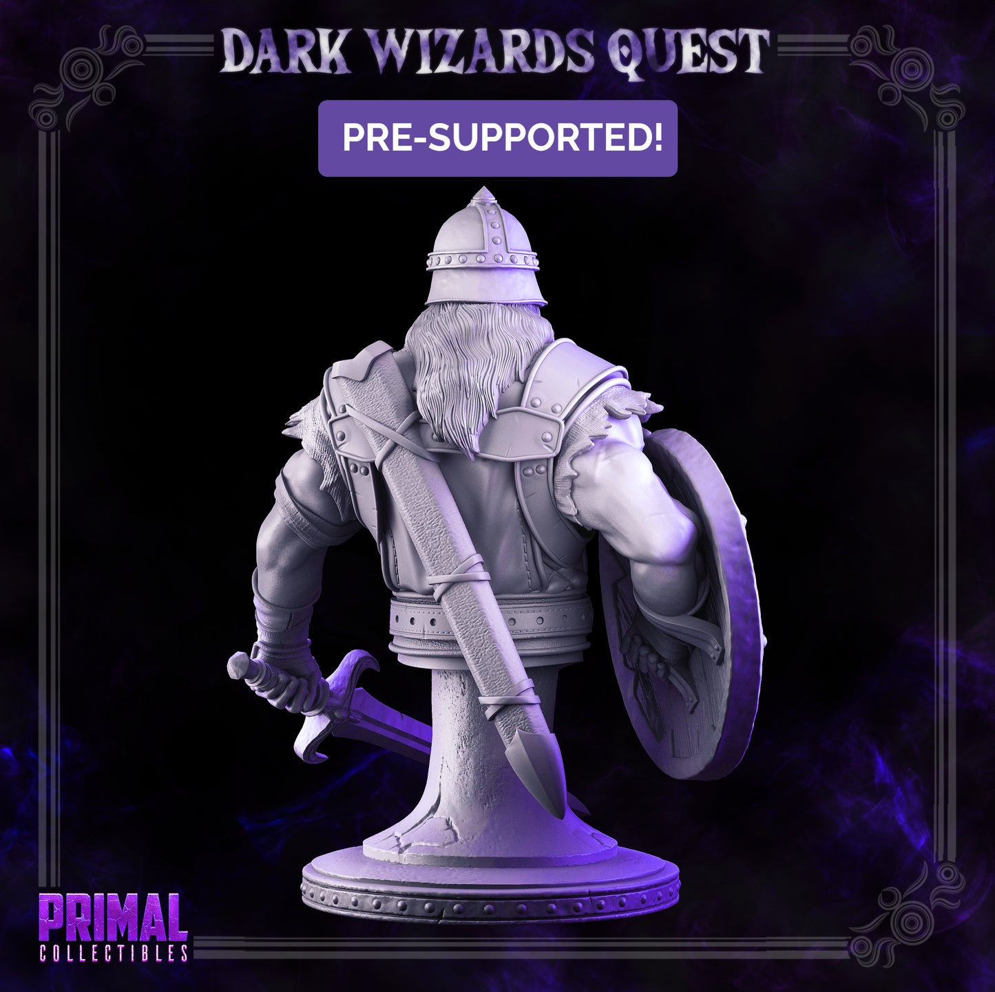 Scout/ Mercenary /Man- at- arms - Caleb - Bust- DARK WIZARDS - MASTERS OF DUNGEONS QUES - Primal Collectibles