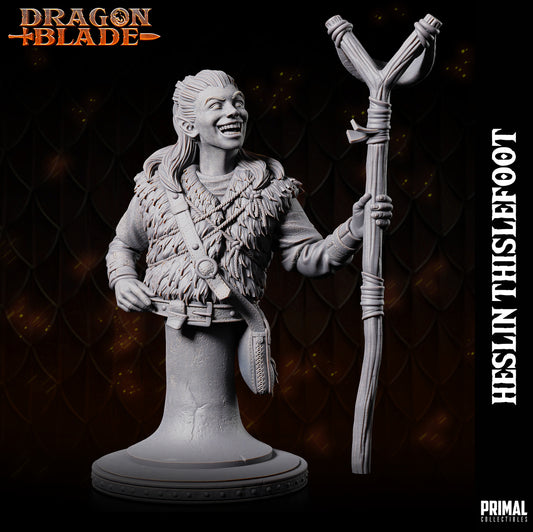 Halfling / Kender - Heslin Thistlefoot - Bust- June 2023 - DRAGONBLADE-  MASTERS OF DUNGEONS QUEST - Primal Collectibles