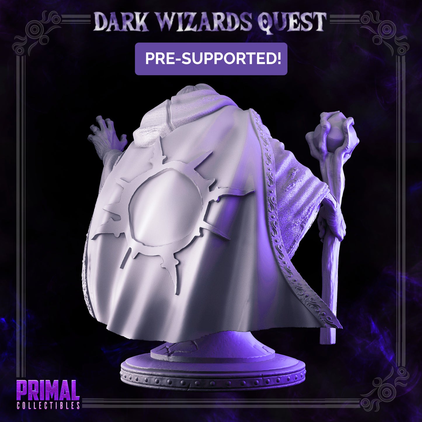 Wizard - Zombie -  Gorgun - Bust - DARK WIZARDS - MASTERS OF DUNGEONS QUEST - Primal Collectibles