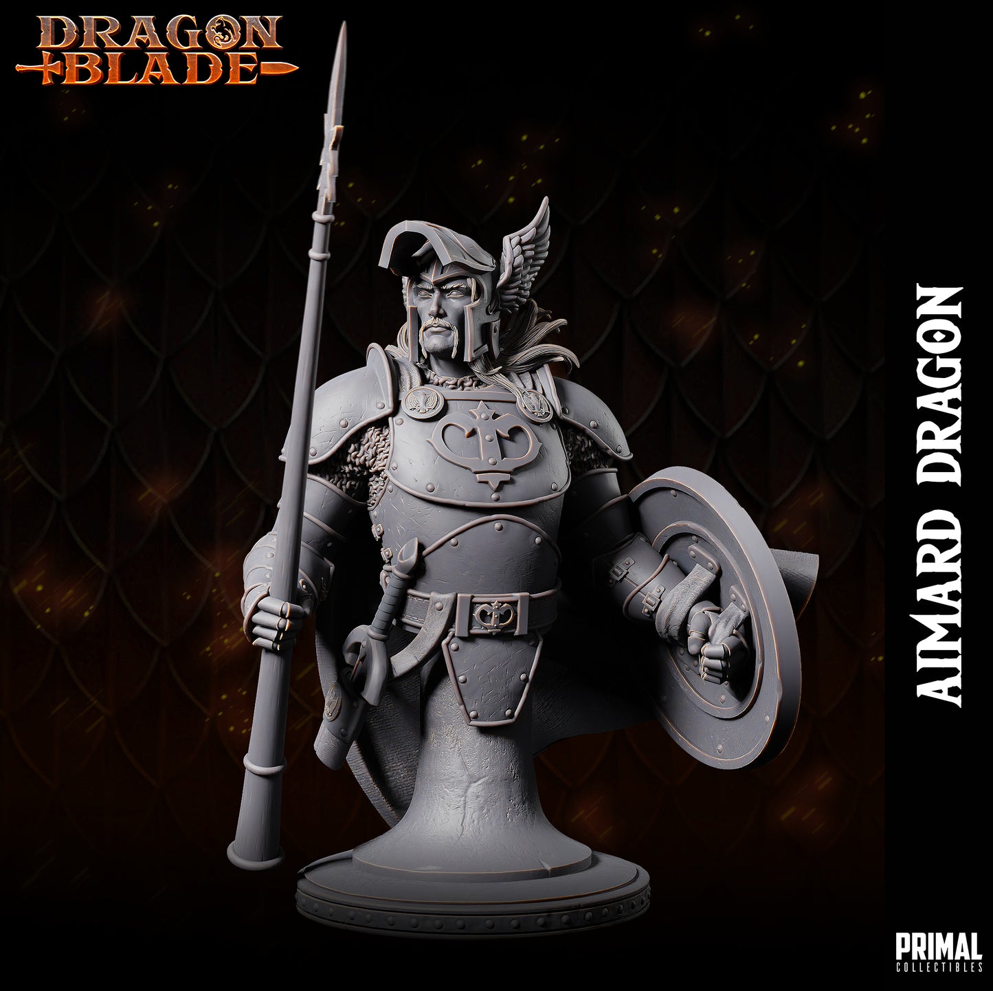 Fighter - Aimard Dragon - Bust - January 2024 - DRAGONBLADE- MASTERS OF DUNGEONS QUEST