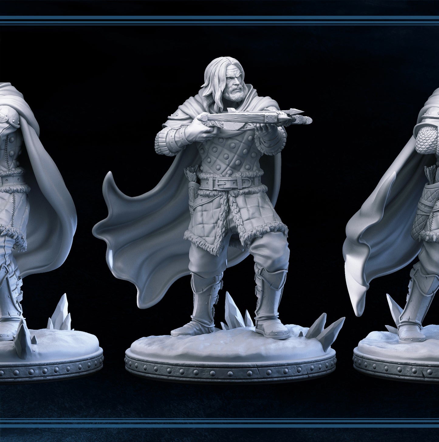 Mercenary  - Man-at-arms - Magnus - FREEZING DARKNESS - MASTERS OF DUNGEONS QUEST - Primal Collectibles