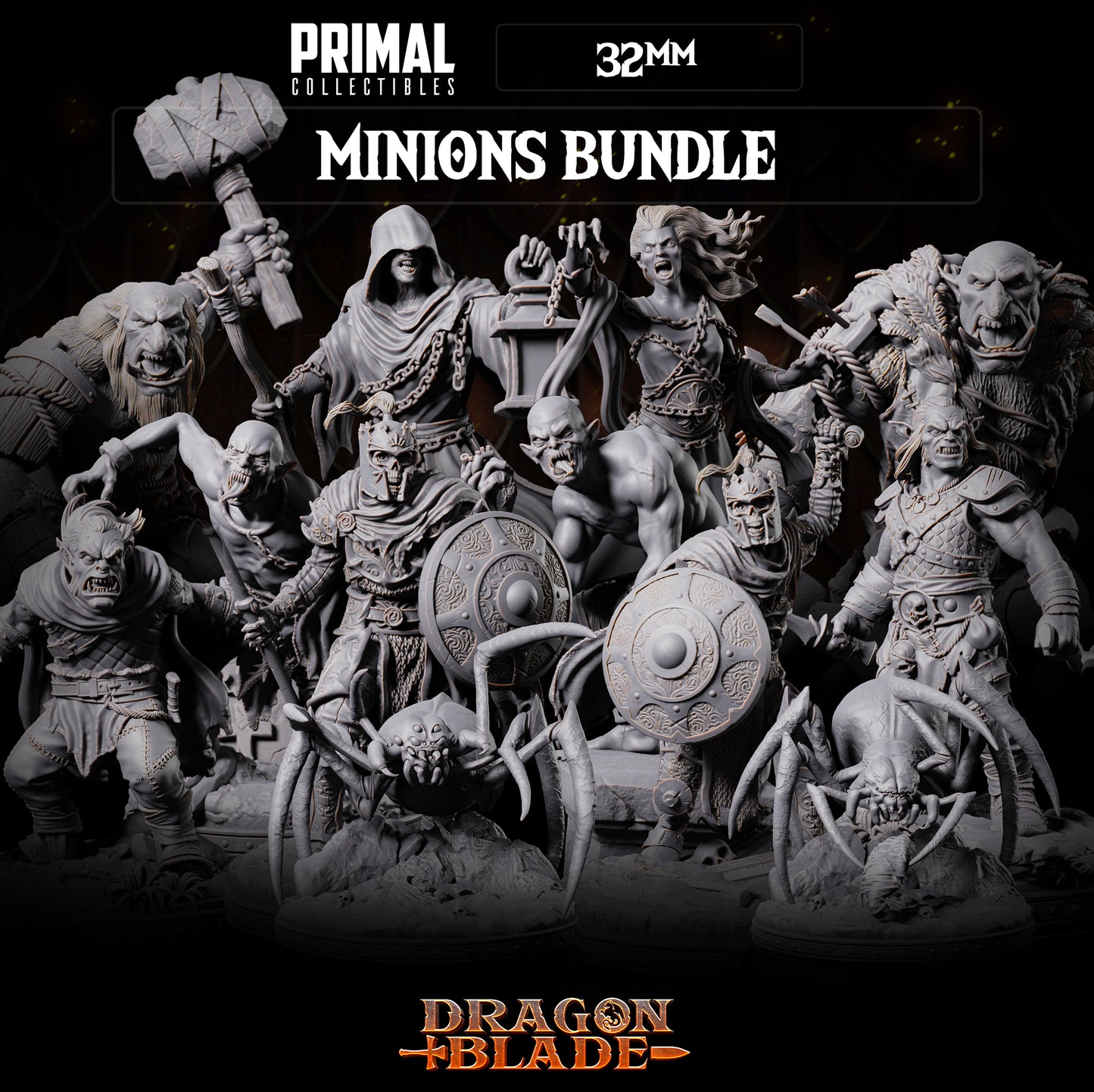 15 miniatures - 32mm - Classic RPG game Enemies/minions bundle - DRAGONBLADE