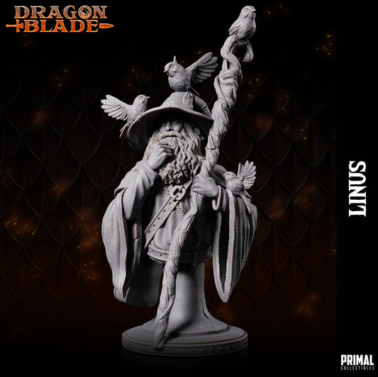 Wizard - Linus the marvelous- bust-  July 2023 - DRAGONBLADE-  MASTERS OF DUNGEONS QUEST - Primal Collectibles