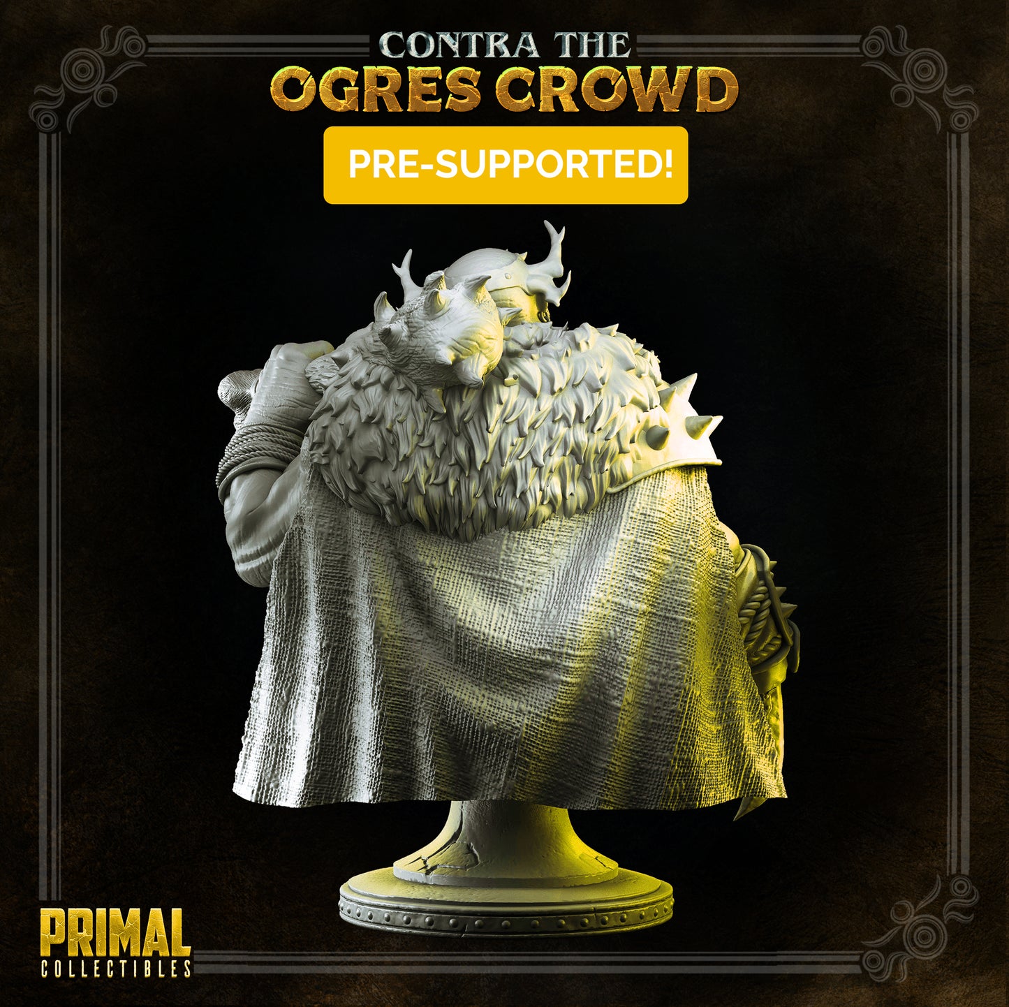 Boss Ogre lord - Gundahar - Bust - CONTRA THE OGRES CROWD - MASTERS OF DUNGEONS QUEST - Primal Collectibles