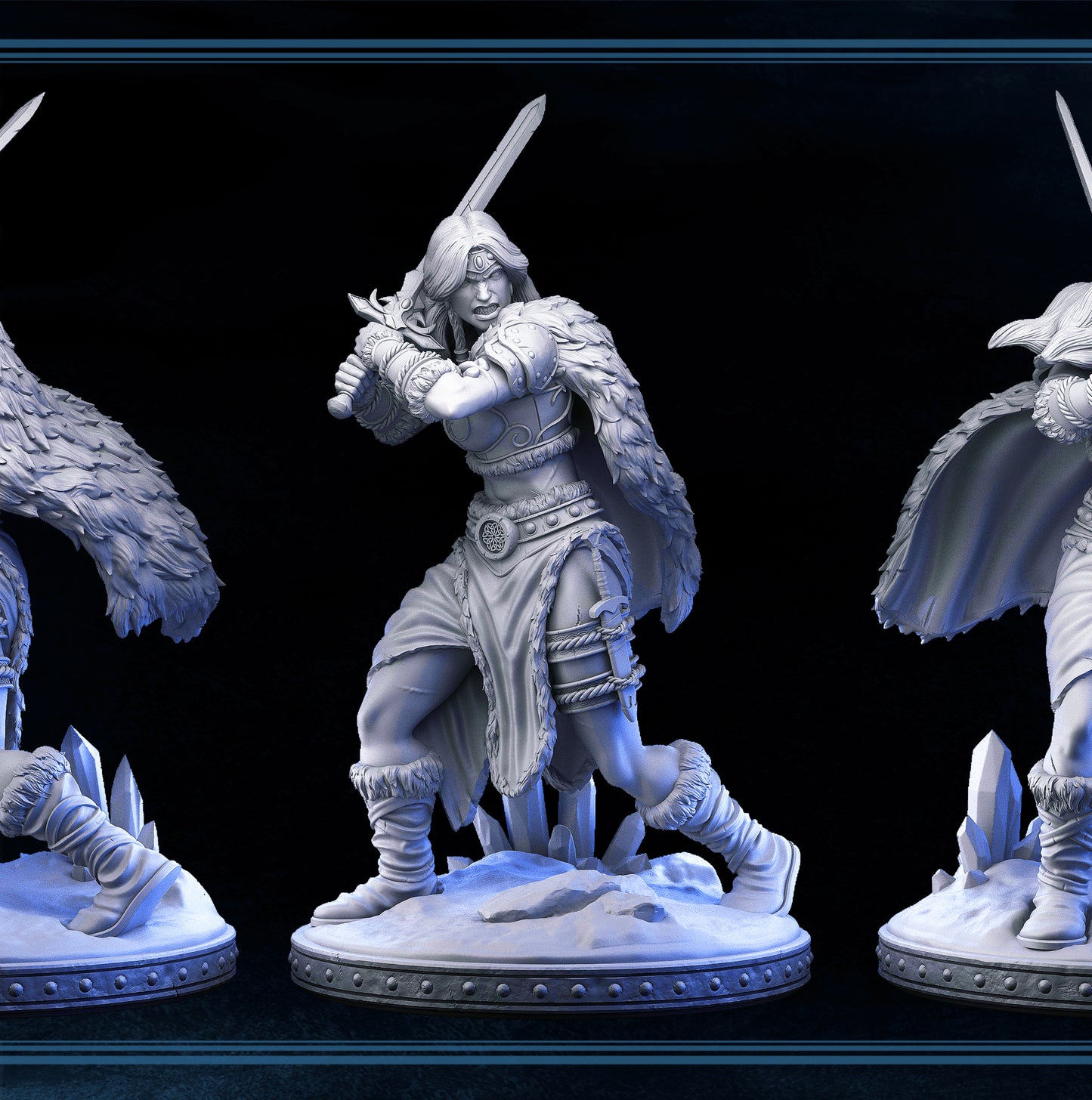 Barbarian - Valkyrie - FREEZING DARKNESS - MASTERS OF DUNGEONS QUEST - Primal Collectibles