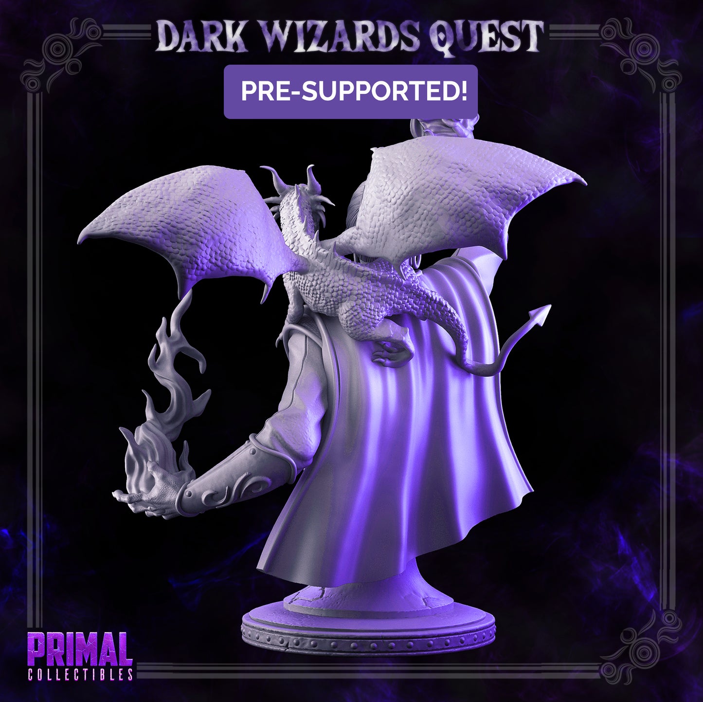 Fire Mage - Drago Zhurong -  Bust - DARK WIZARDS - MASTERS OF DUNGEONS QUEST - Primal Collectibles