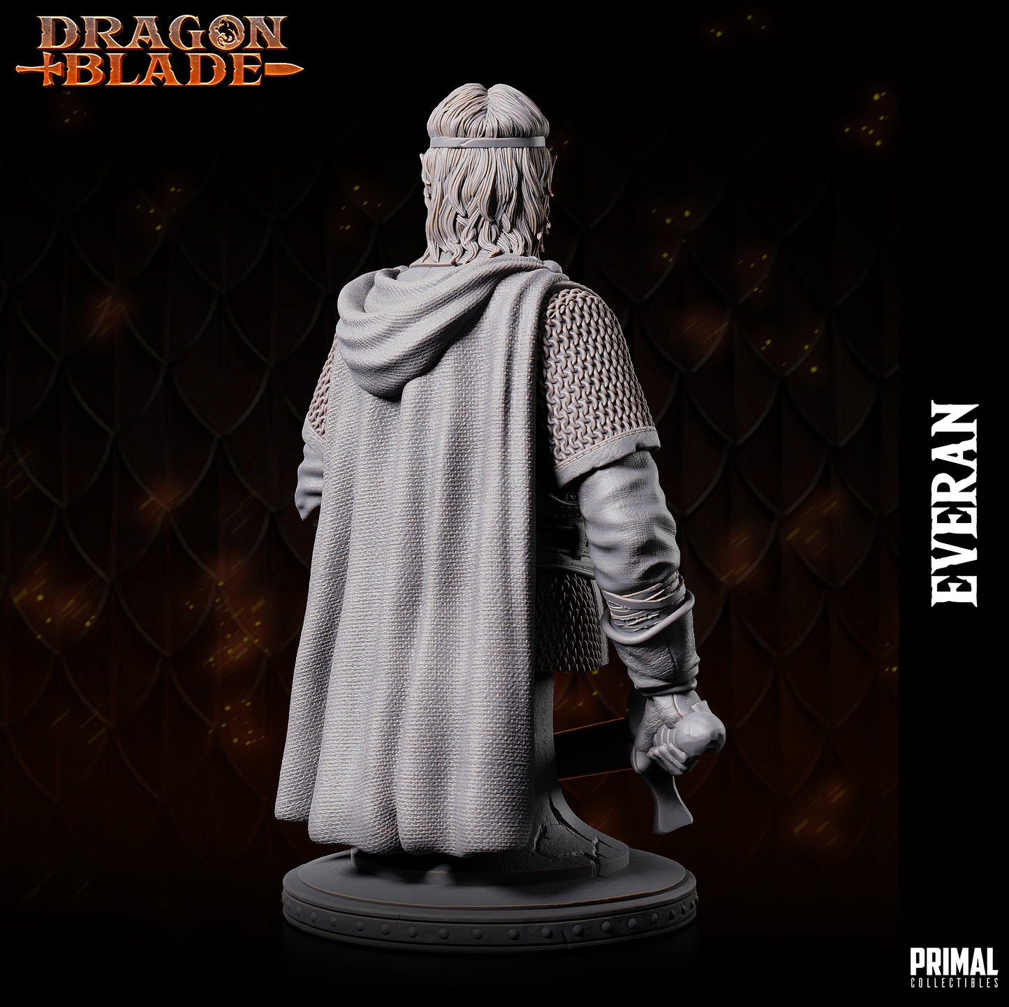 Elf Warrior/ Wizard - Everan - Bust - August 2023 - DRAGONBLADE-  MASTERS OF DUNGEONS QUEST - Primal Collectibles