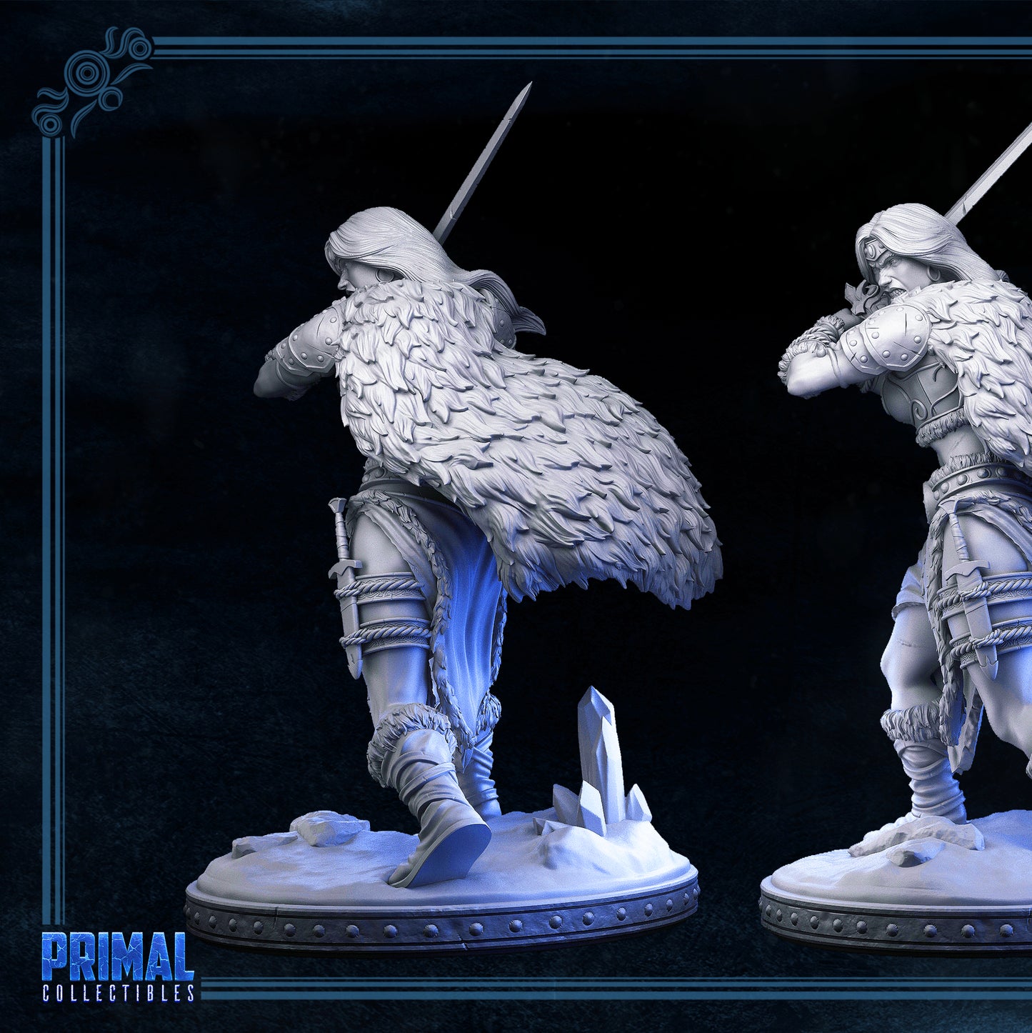 Barbarian - Valkyrie - FREEZING DARKNESS - MASTERS OF DUNGEONS QUEST - Primal Collectibles