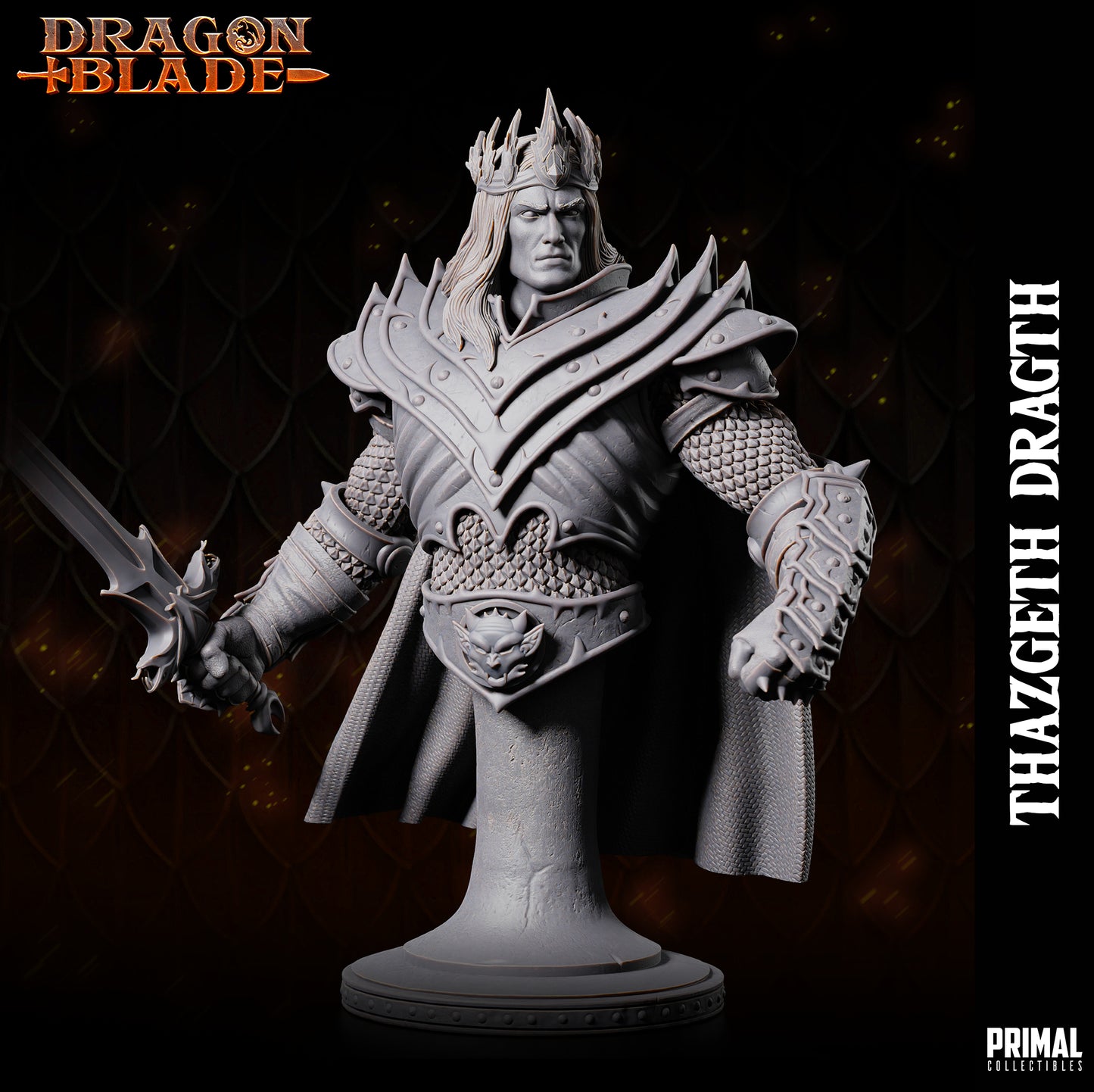 Wizard - Fighter - Dragon Emperor Thazgeth Draght - Bust-  November 2023 - DRAGONBLADE-  MASTERS OF DUNGEONS QUEST