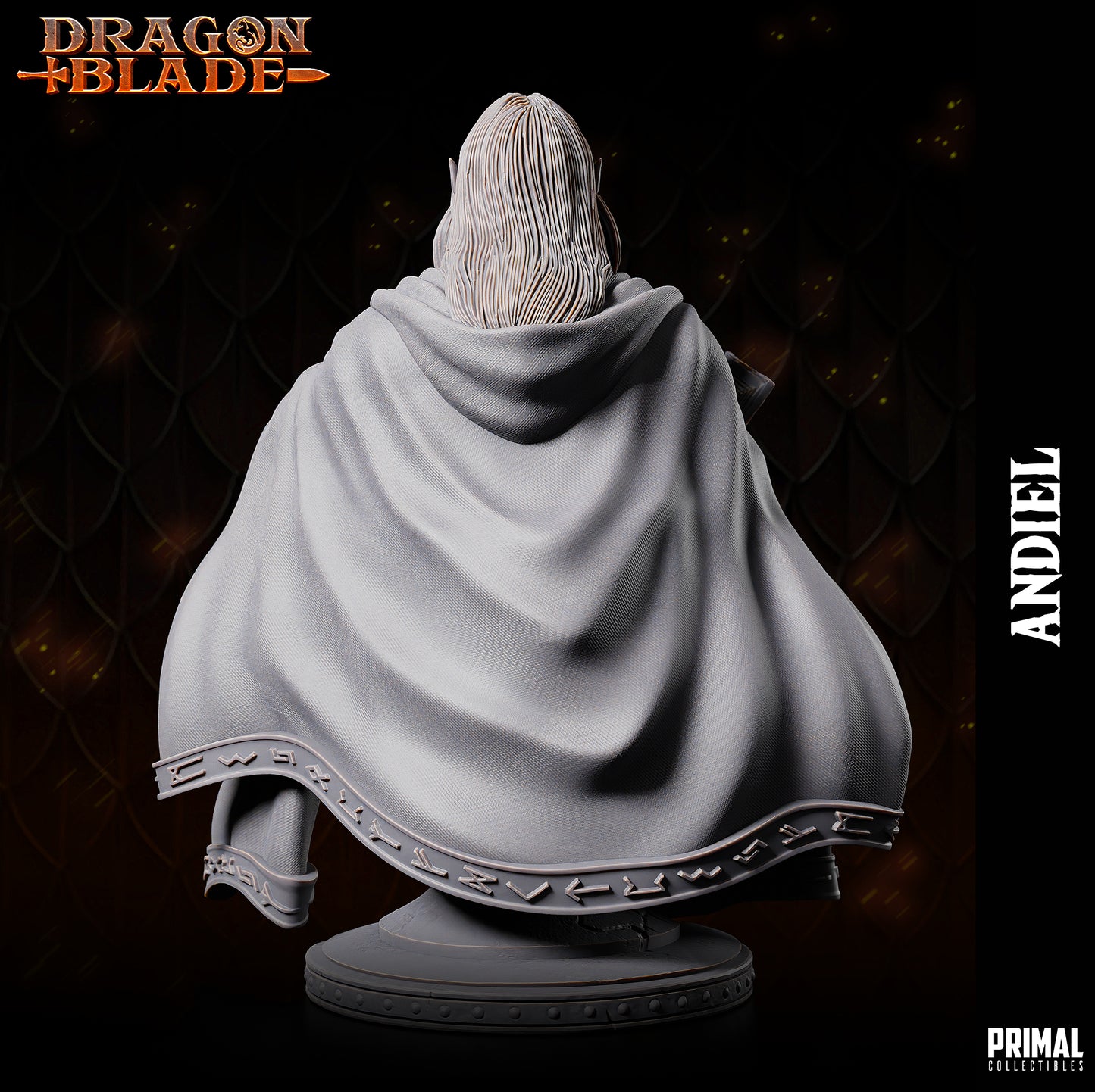 Dark Elf Wizard - Andiel - Bust - August 2023 - DRAGONBLADE-  MASTERS OF DUNGEONS QUEST - Primal Collectibles