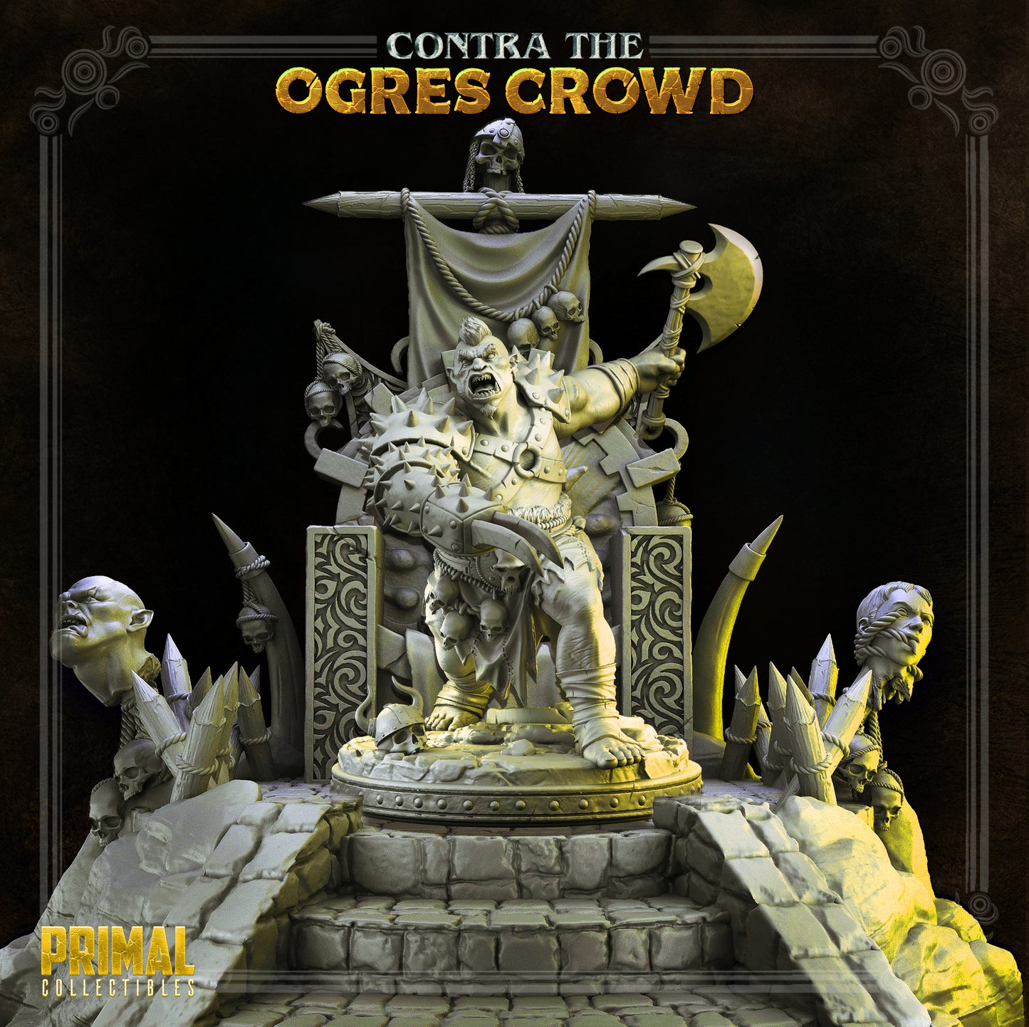 Boss throne- CONTRA THE OGRE CROWD - MASTERS OF DUNGEONS QUEST - Primal Collectibles